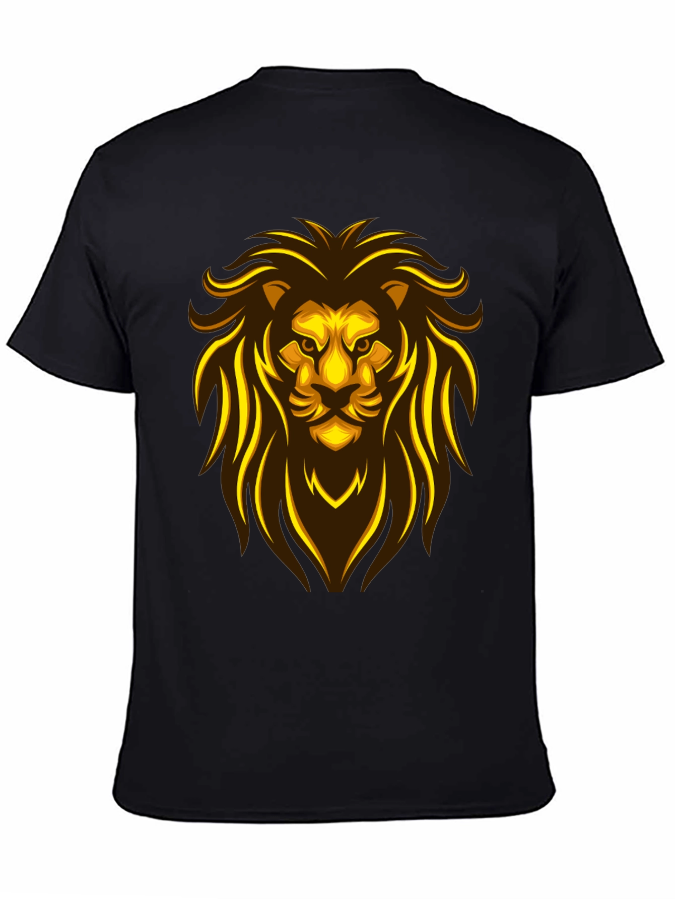 Lion Graphic Tee - Bold Black Shirt