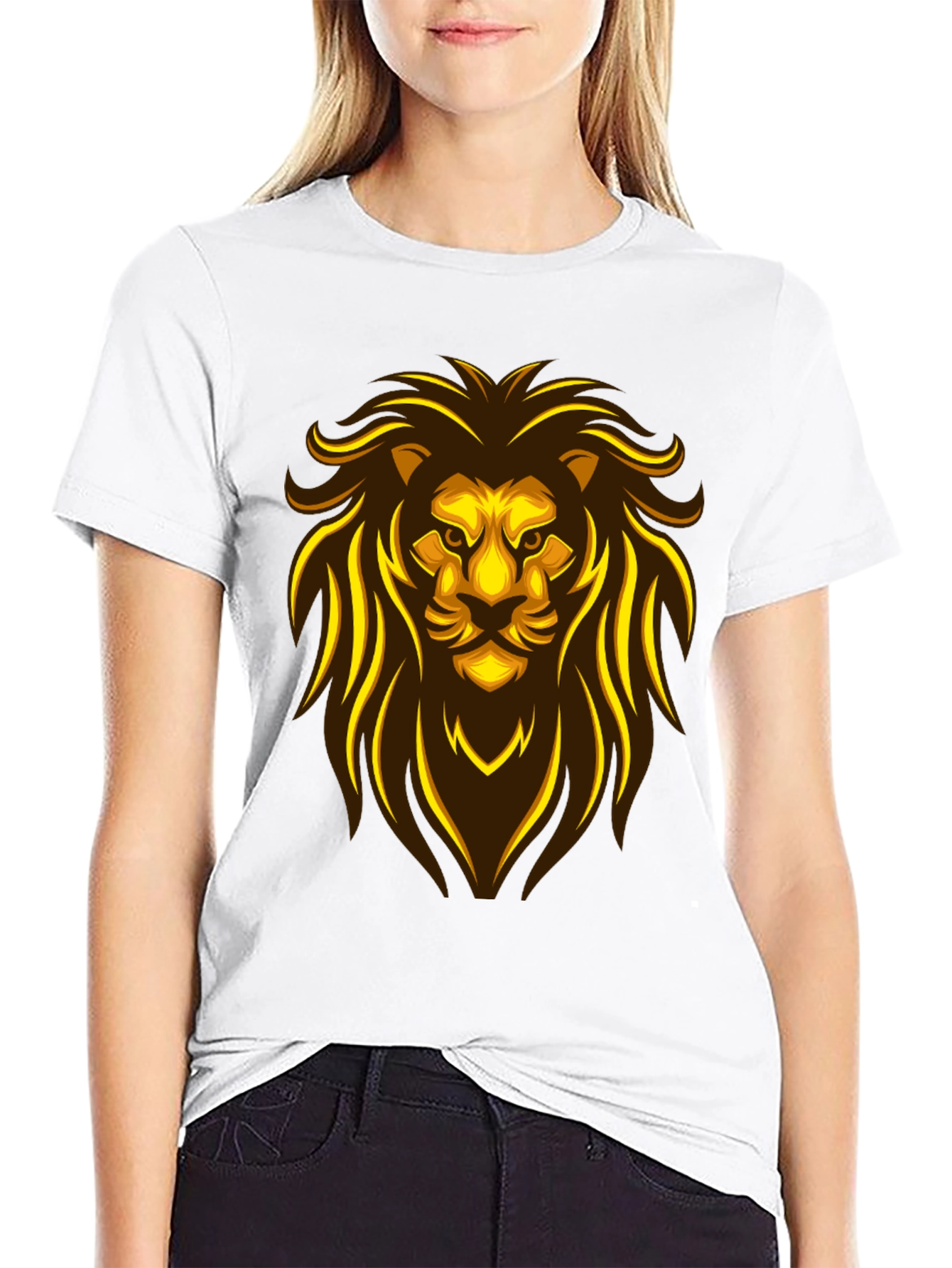Lion Graphic Tee - Bold Black Shirt