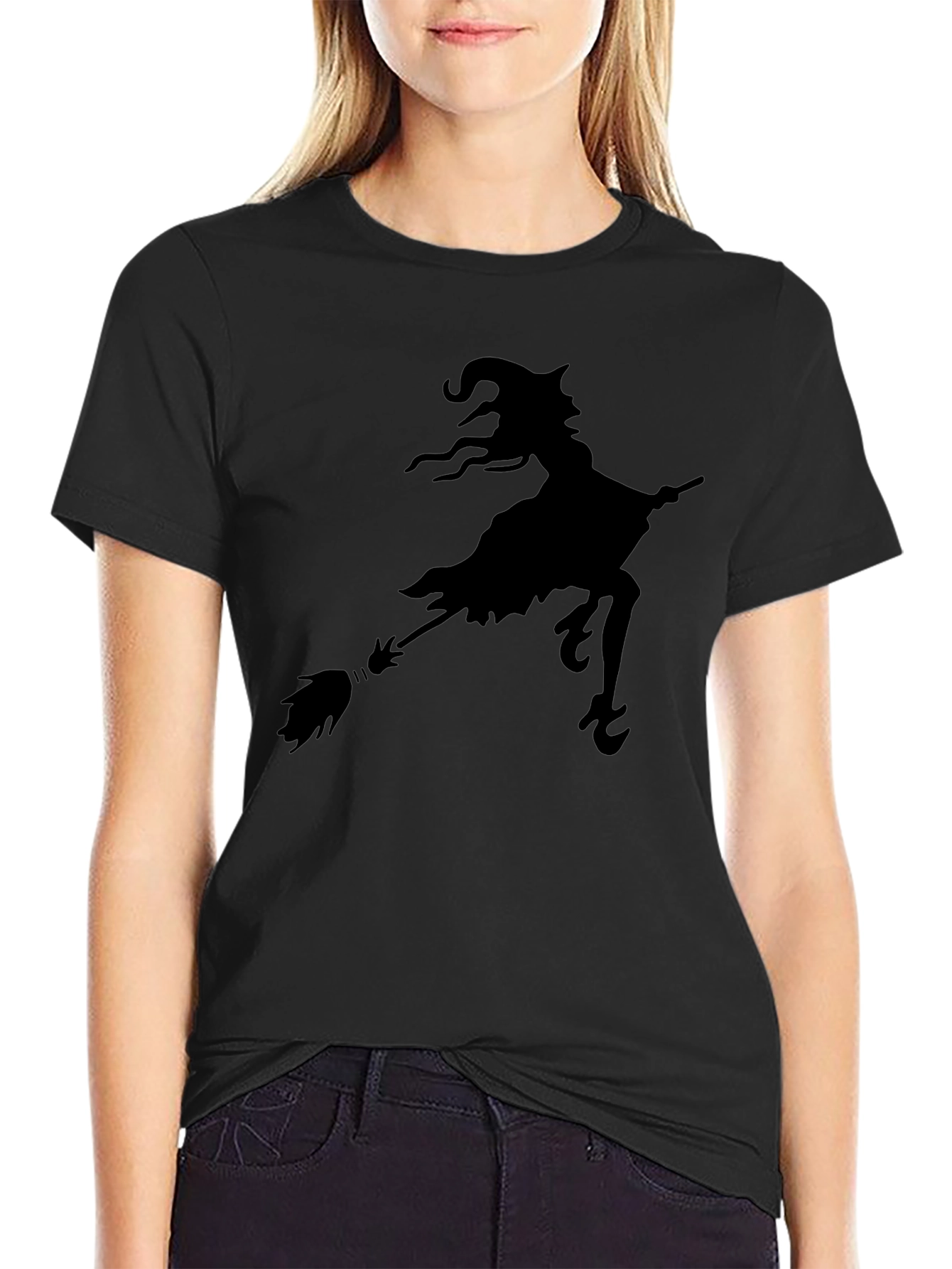 Witch Silhouette Black T-Shirt