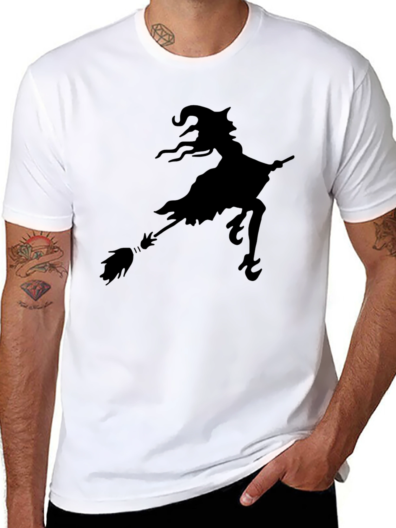 Witch Silhouette Black T-Shirt