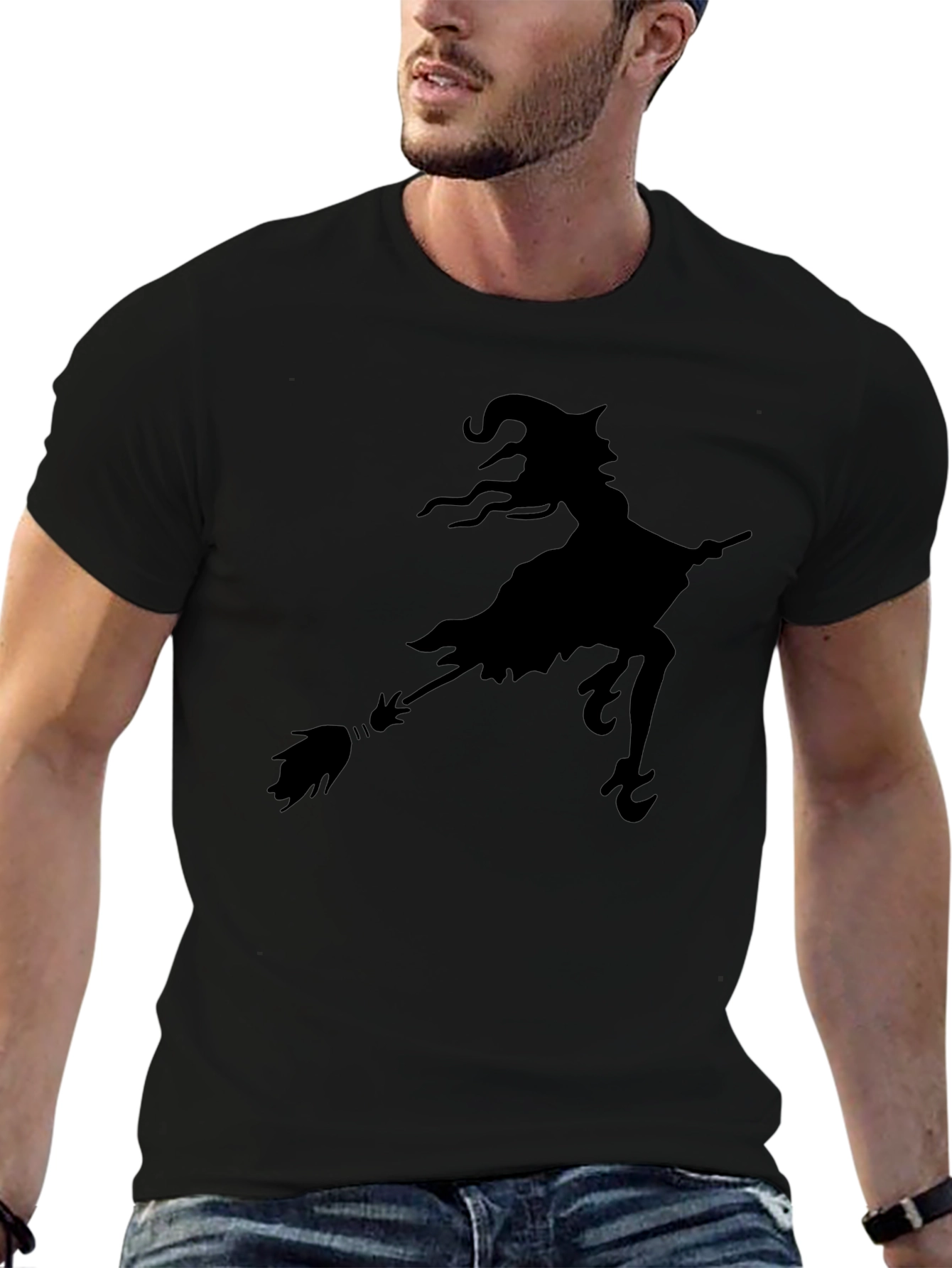 Witch Silhouette Black T-Shirt