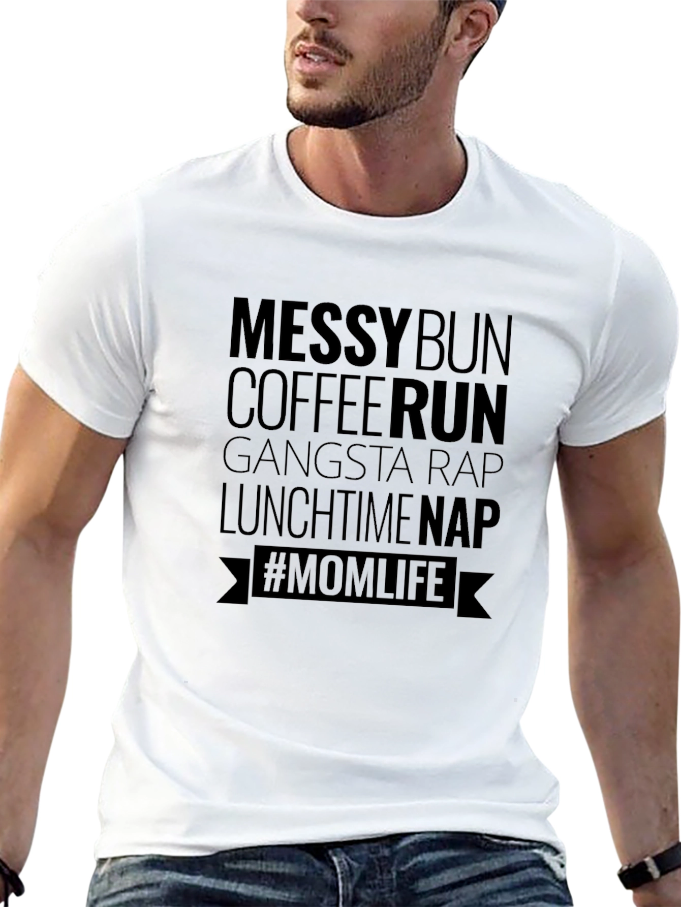 Messy Bun Mom Life Graphic Tee