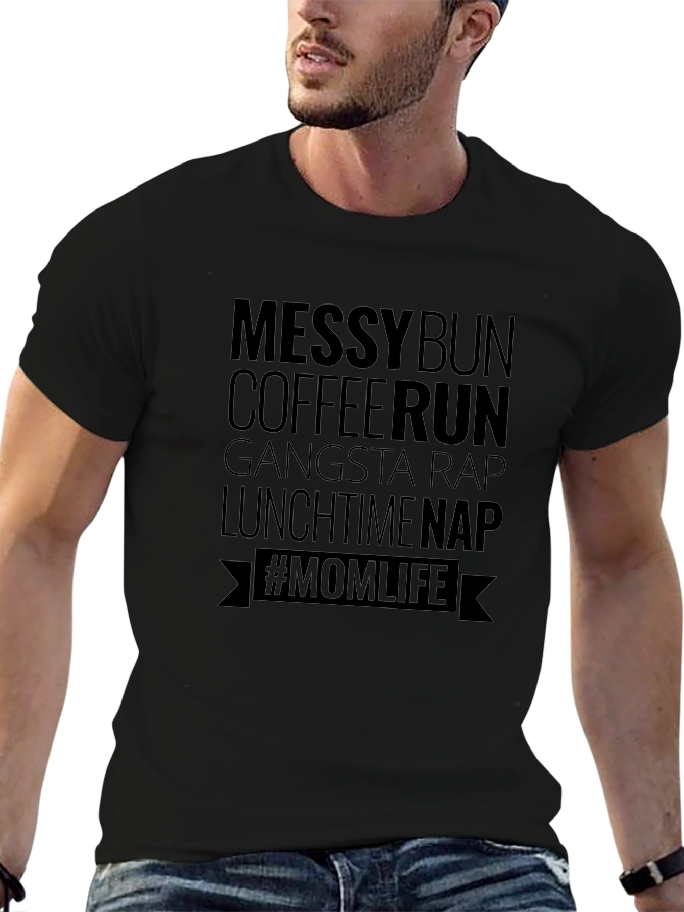 Messy Bun Mom Life Graphic Tee