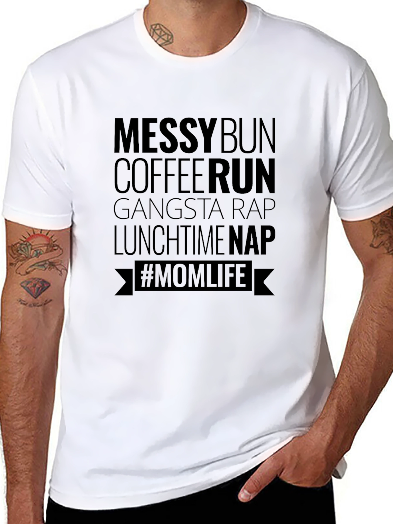 Messy Bun Mom Life Graphic Tee