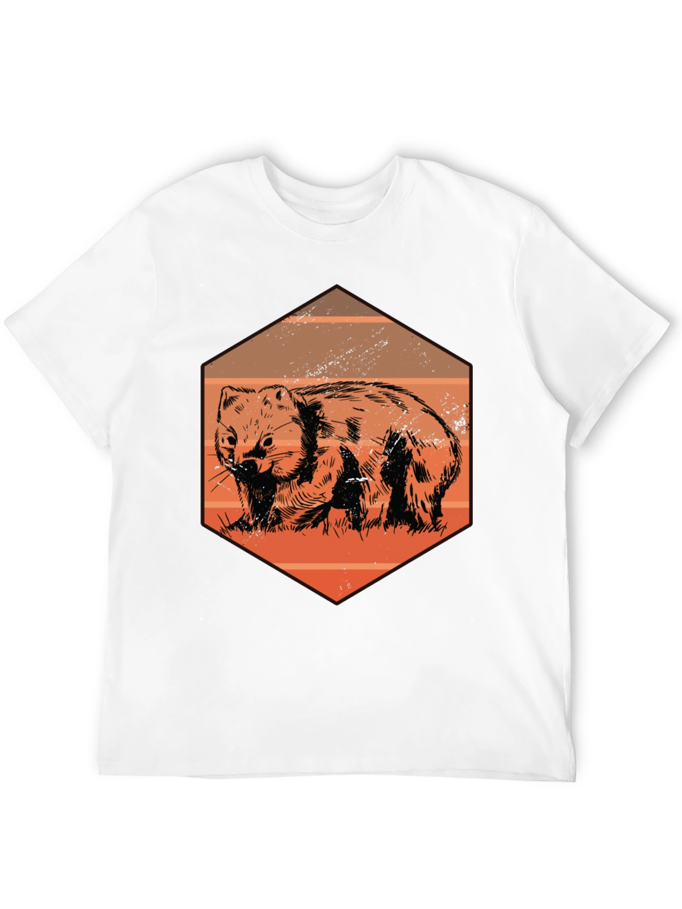 Wombat Graphic Tee - Unique Animal Print T-Shirt