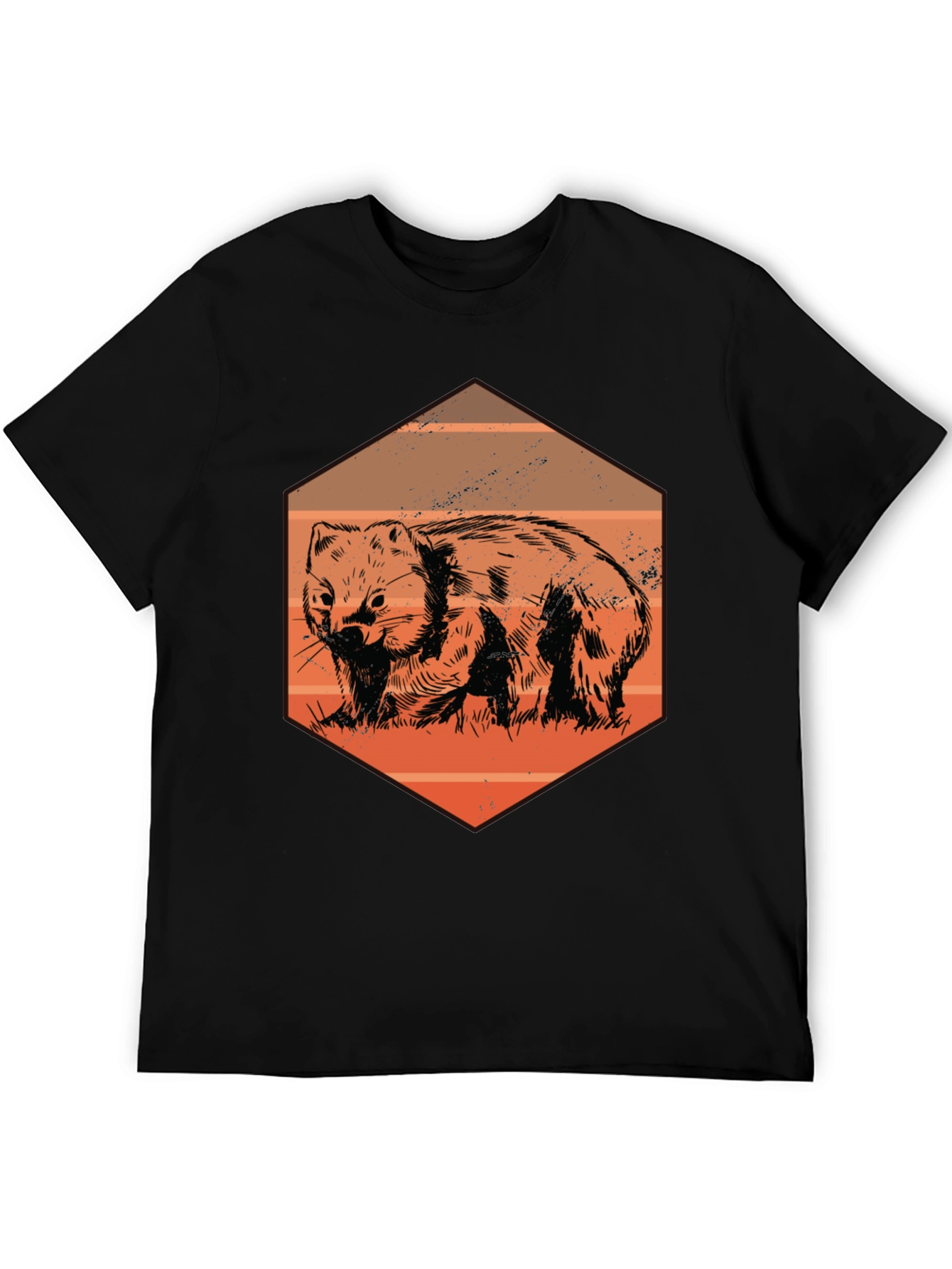 Wombat Graphic Tee - Unique Animal Print T-Shirt