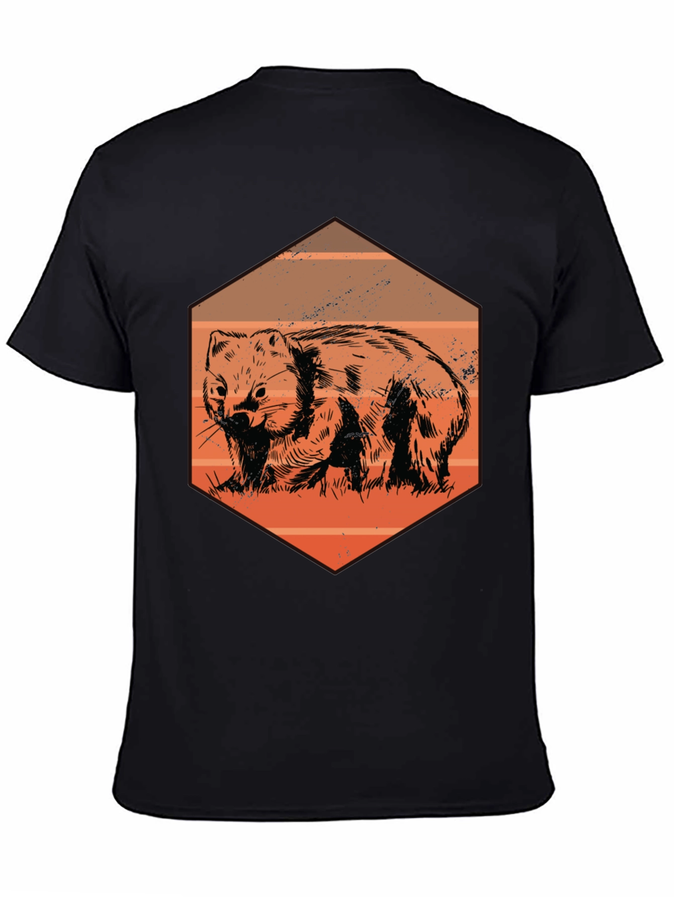 Wombat Graphic Tee - Unique Animal Print T-Shirt