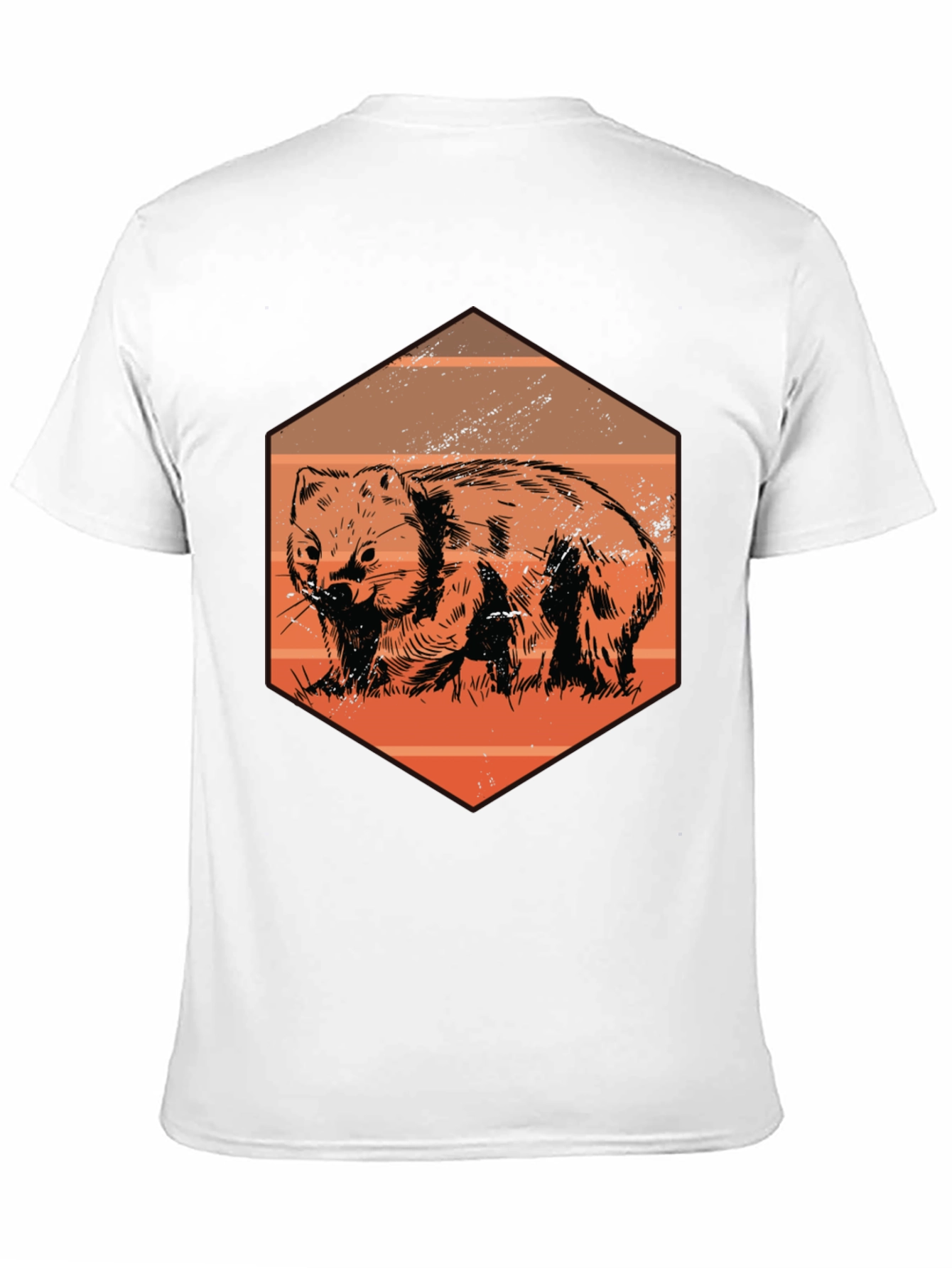 Wombat Graphic Tee - Unique Animal Print T-Shirt