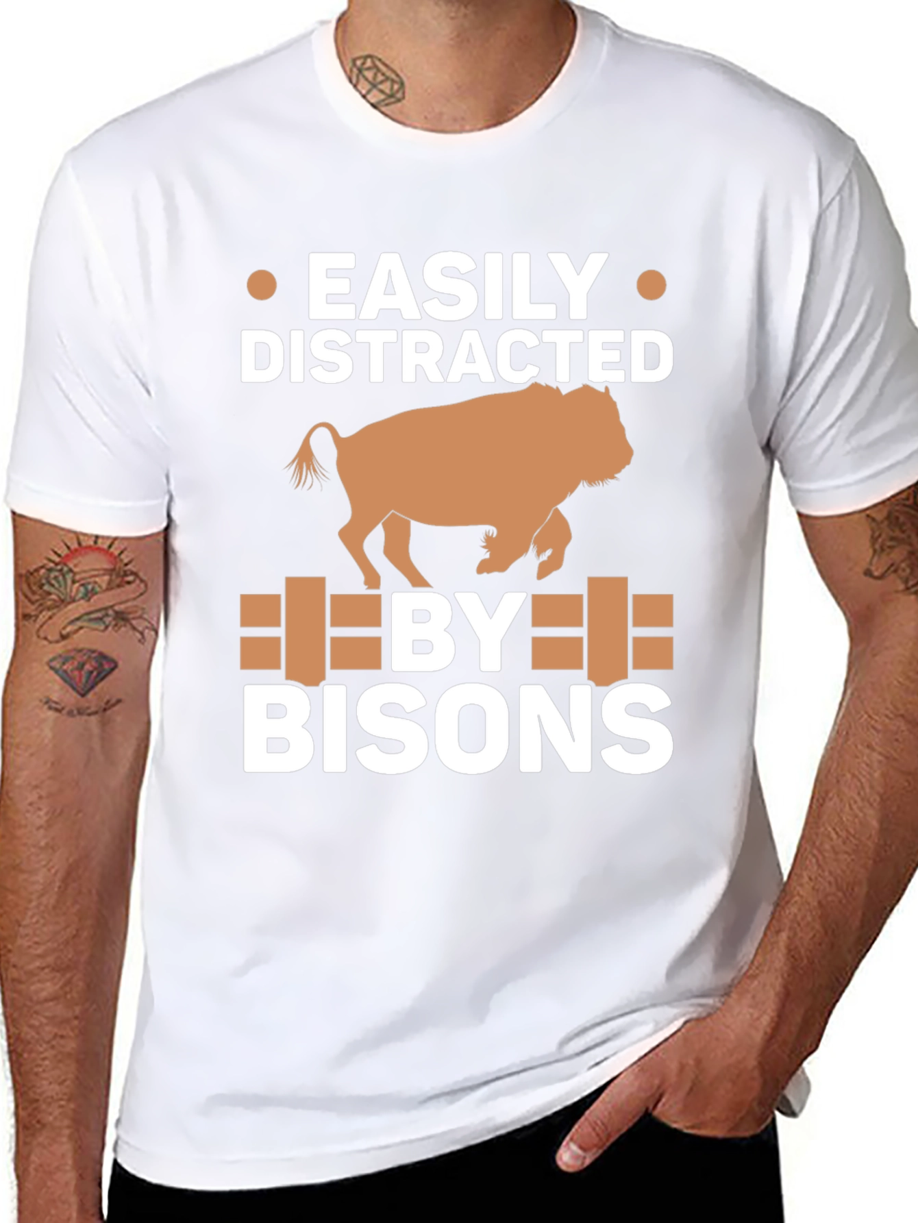 Easily Distracted by Bisons T-Shirt