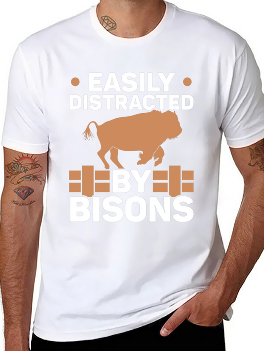 Easily Distracted by Bisons T-Shirt