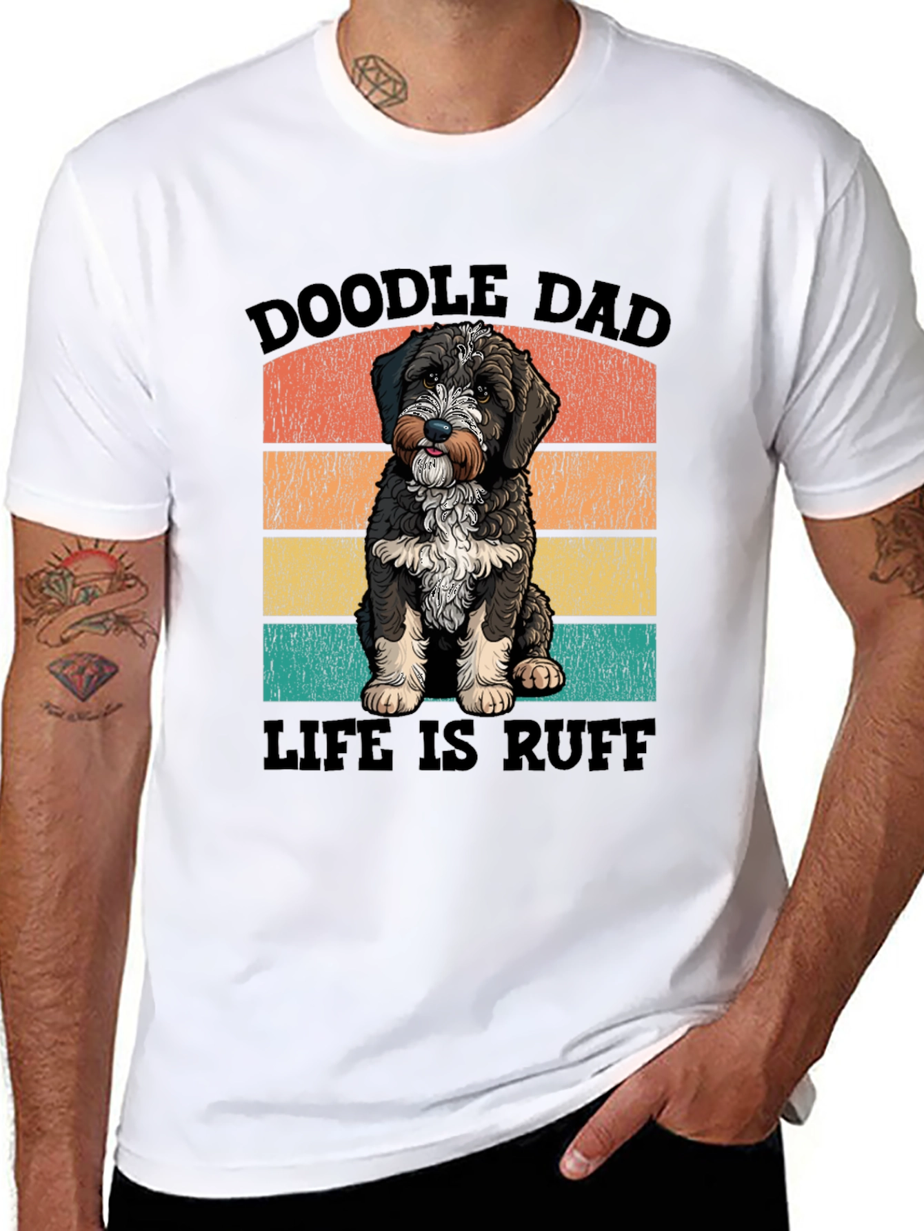 Doodle Dad Life is Ruff Graphic T-Shirt