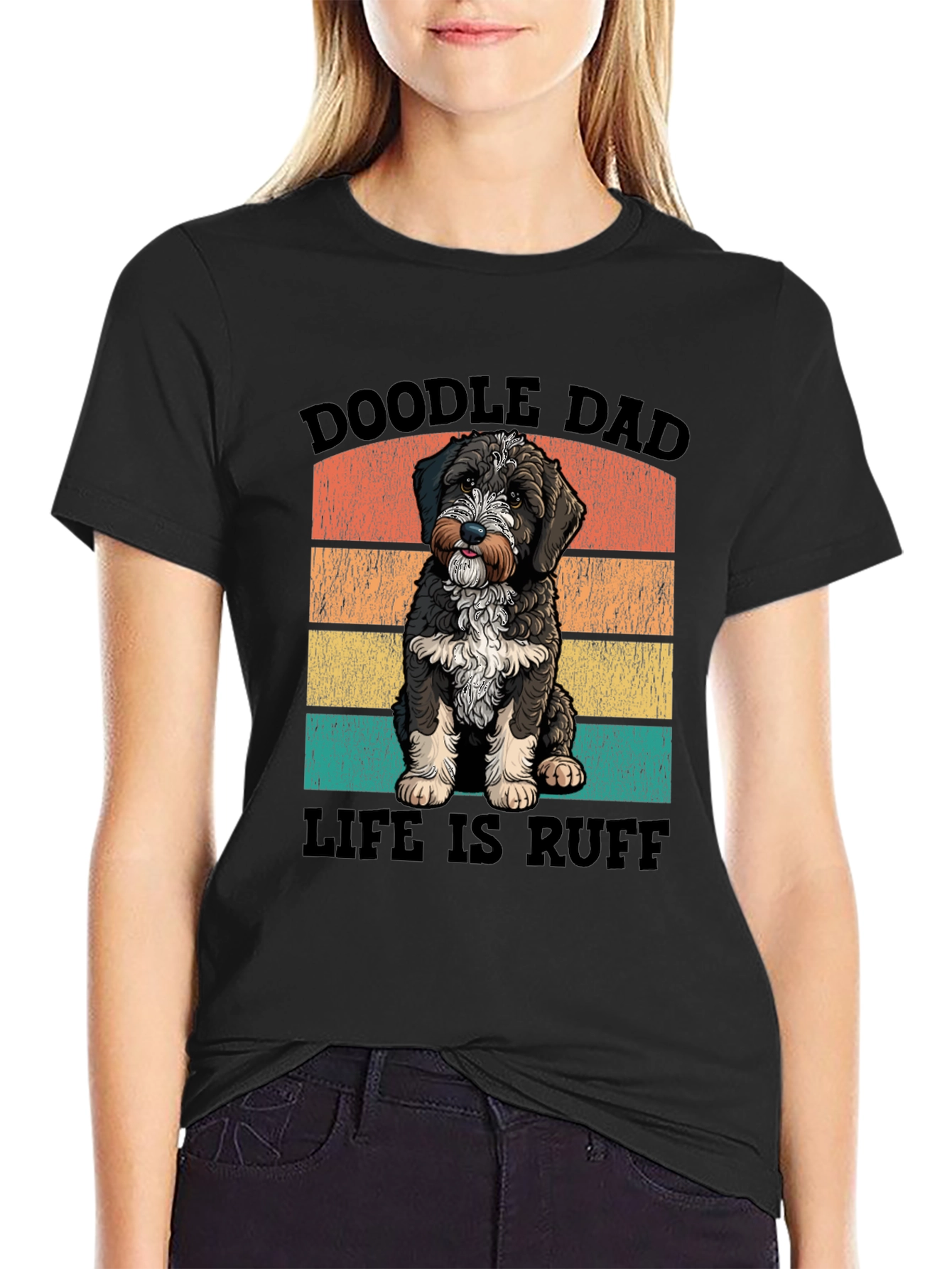 Doodle Dad Life is Ruff Graphic T-Shirt
