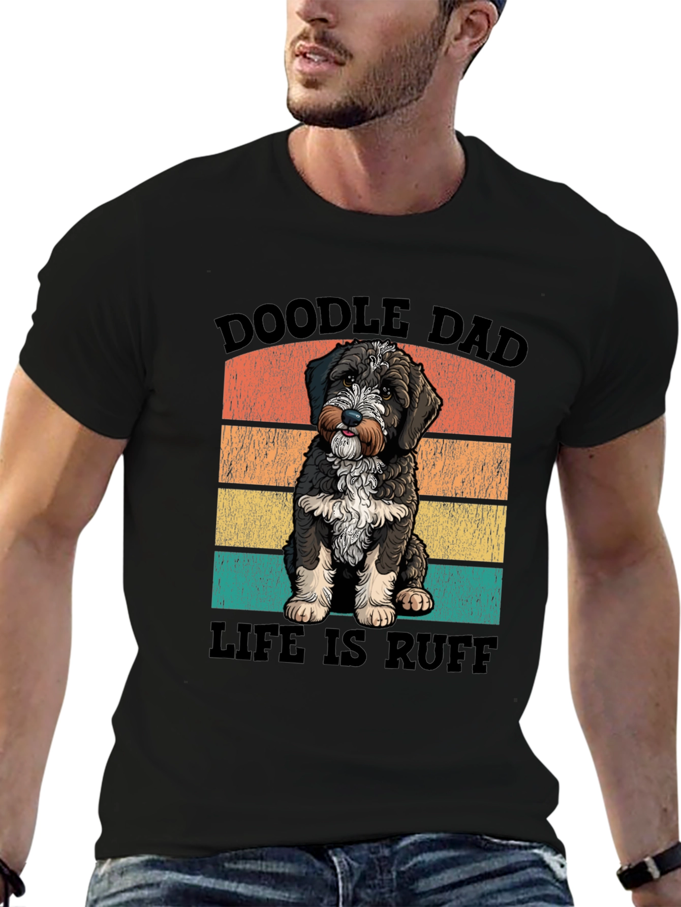Doodle Dad Life is Ruff Graphic T-Shirt