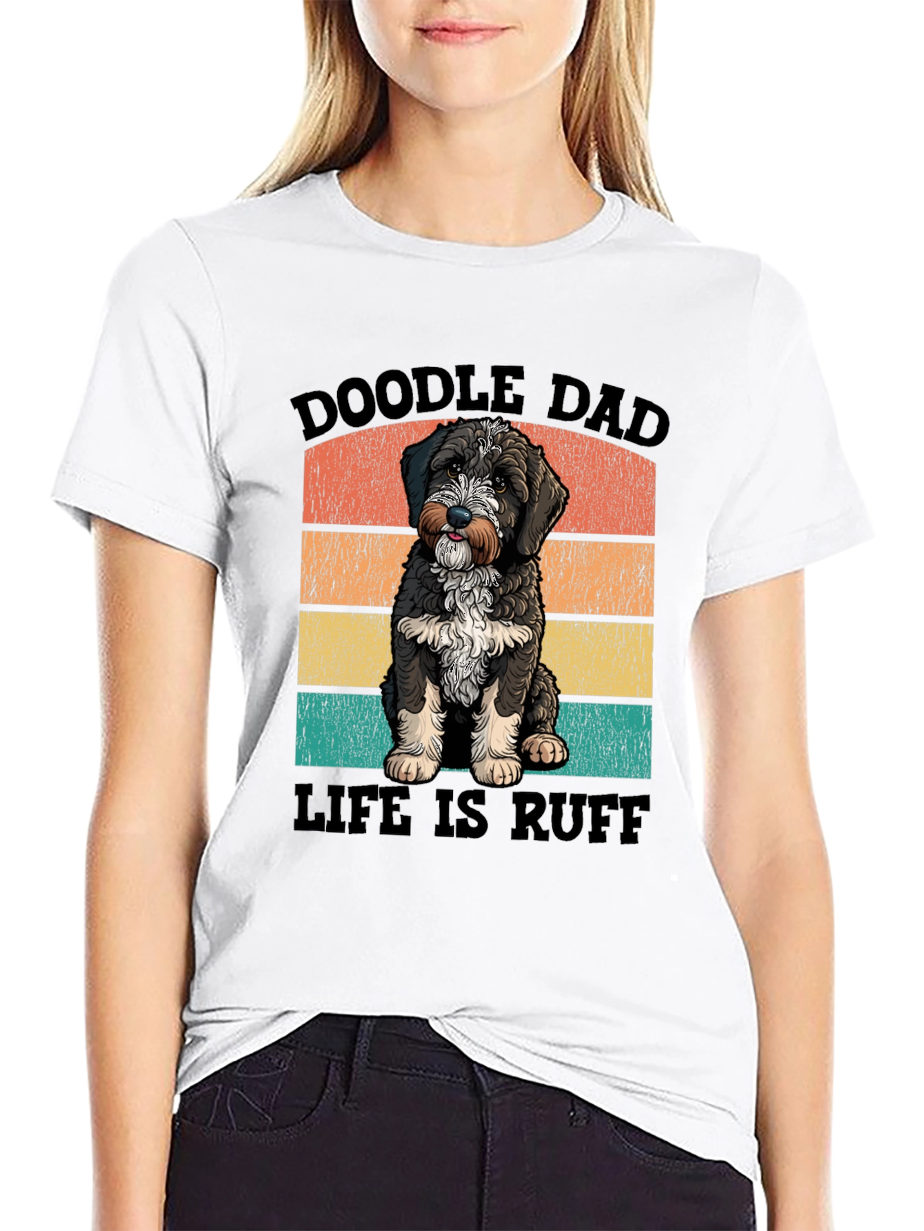 Doodle Dad Life is Ruff Graphic T-Shirt