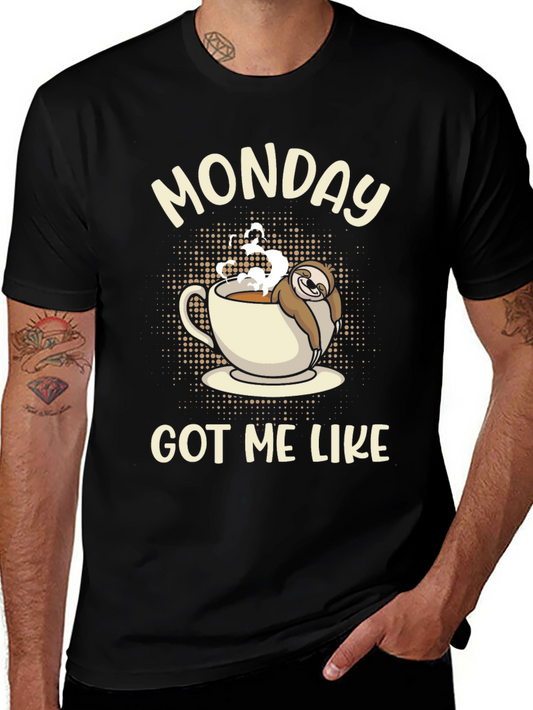 Monday Sloth Coffee T-Shirt