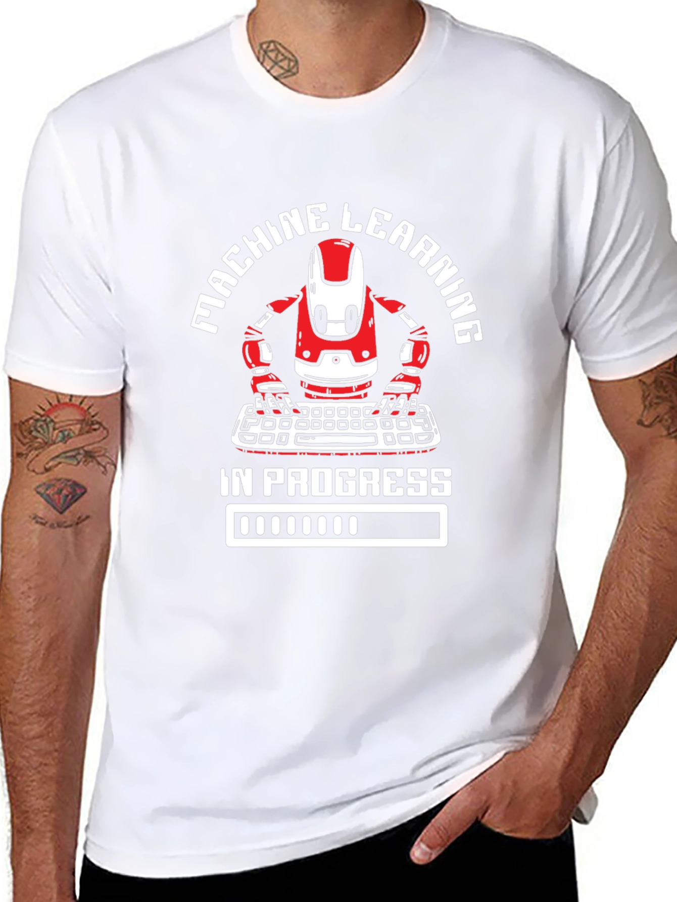 Machine Learning in Progress Black T-Shirt