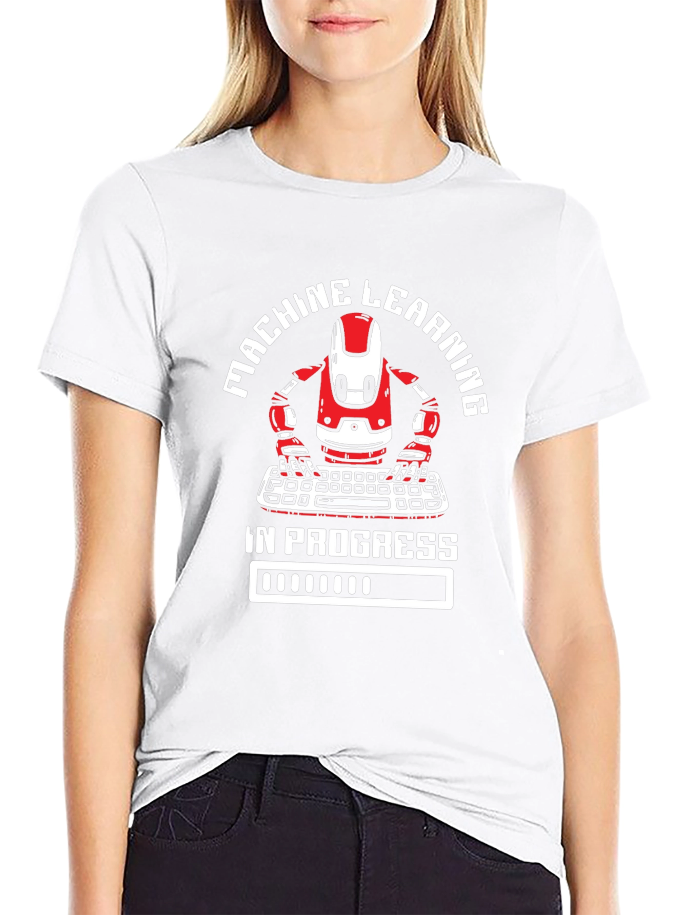 Machine Learning in Progress Black T-Shirt