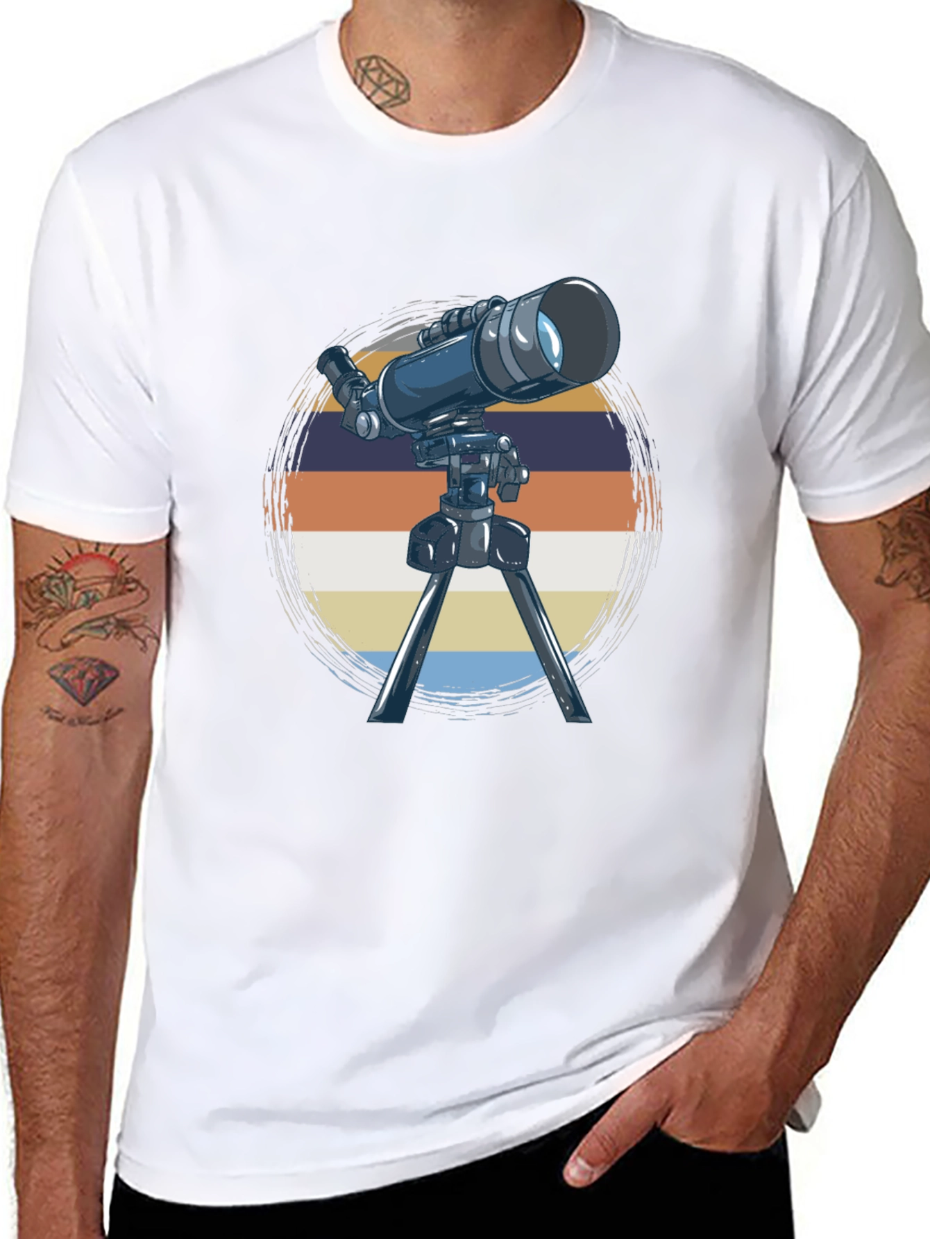 Telescope Graphic Tee - Stargazer Astronomy Shirt