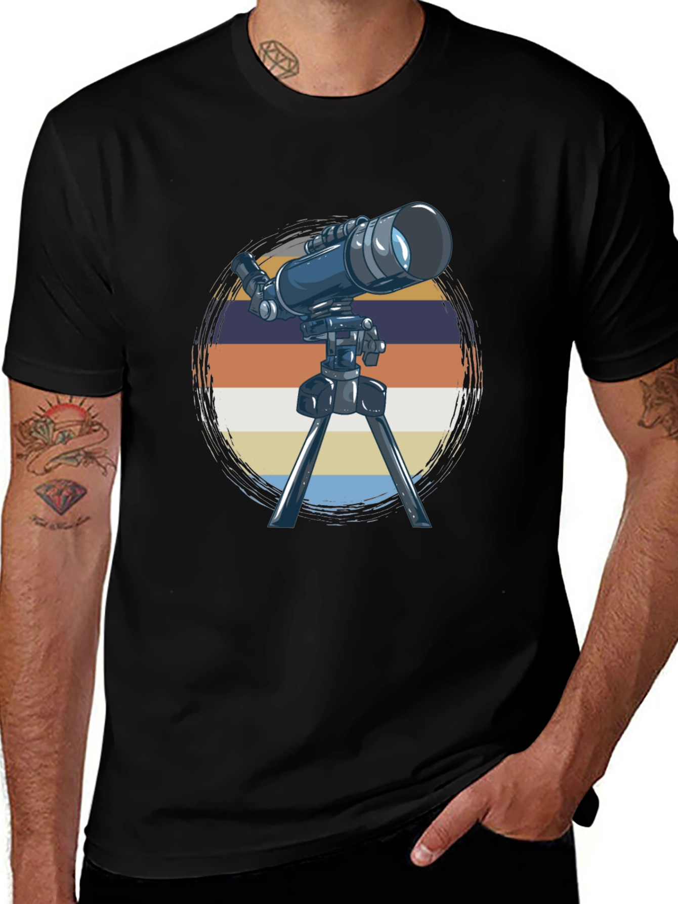 Telescope Graphic Tee - Stargazer Astronomy Shirt