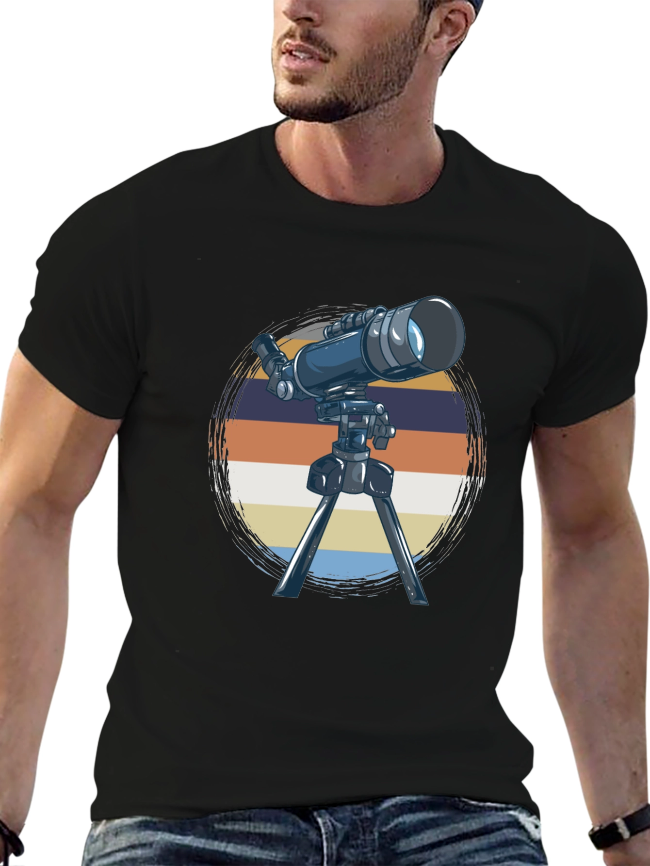 Telescope Graphic Tee - Stargazer Astronomy Shirt