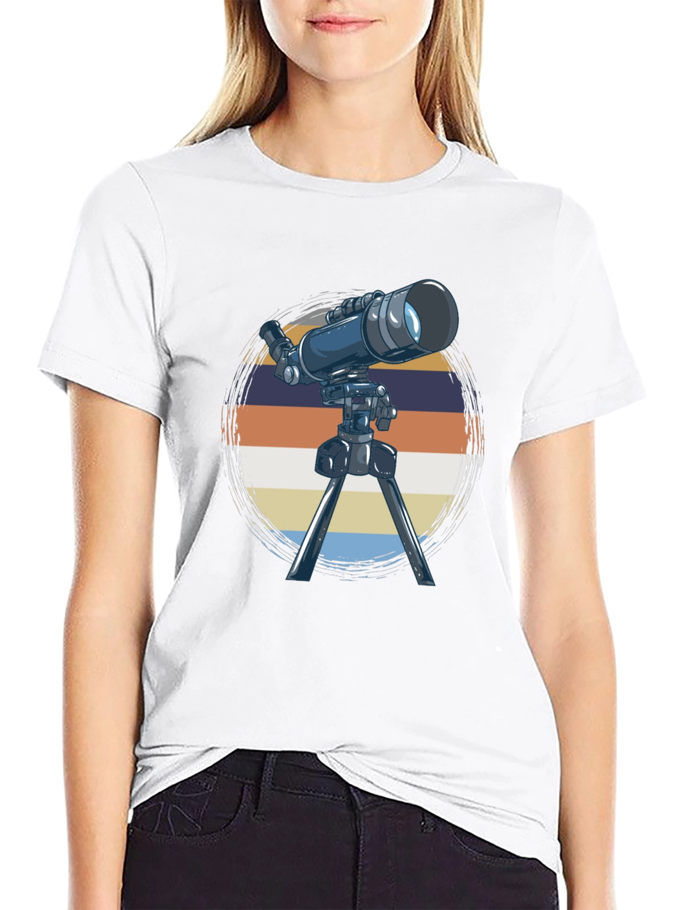 Telescope Graphic Tee - Stargazer Astronomy Shirt
