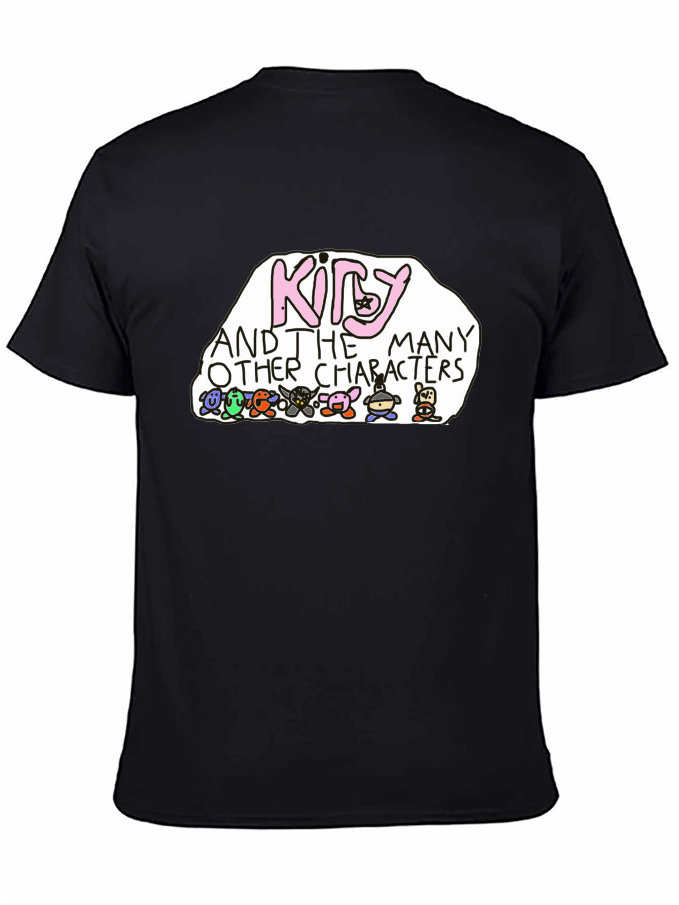 Kirby and the Many Other Characters Black T-Shirt