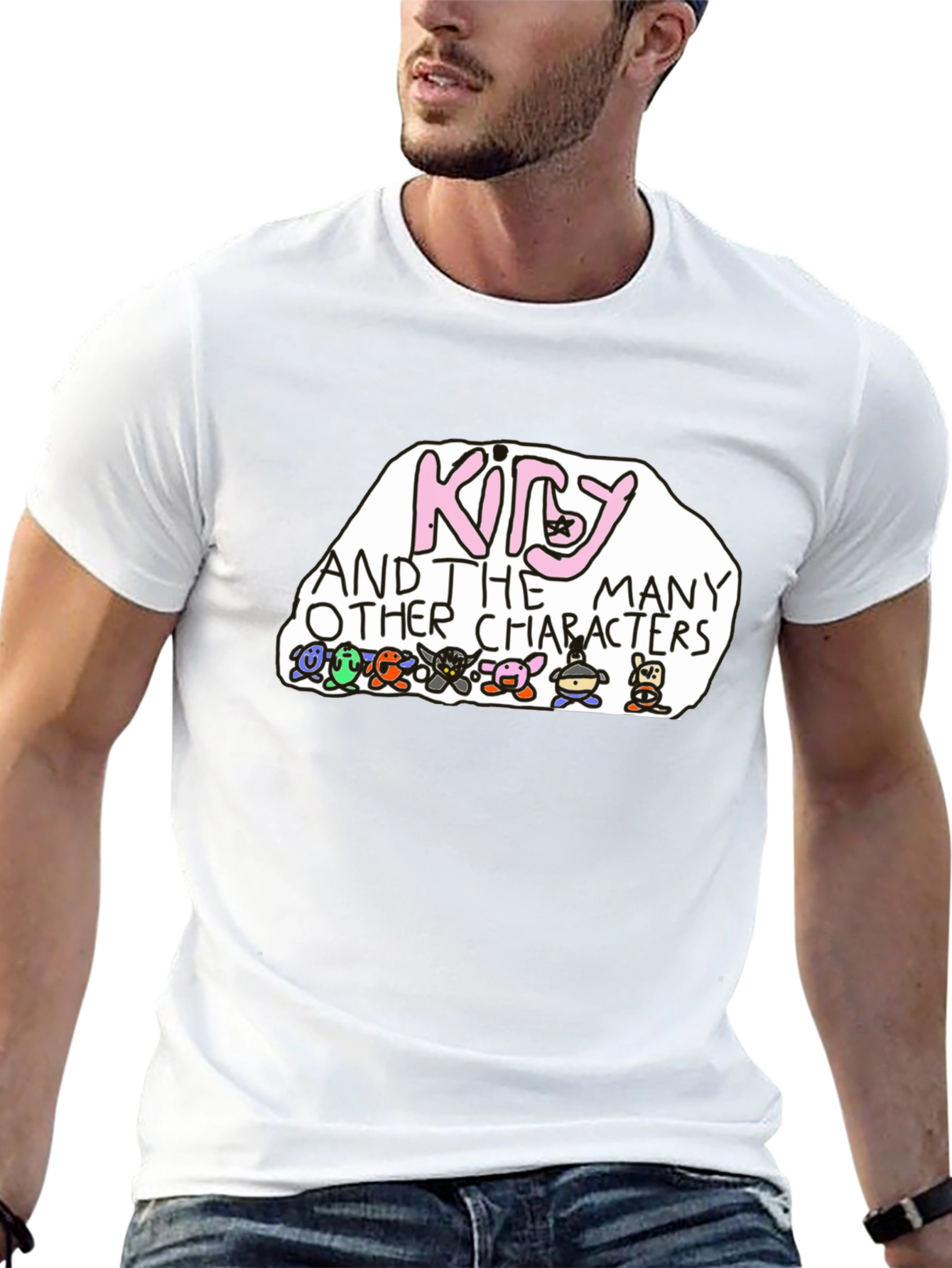 Kirby and the Many Other Characters Black T-Shirt