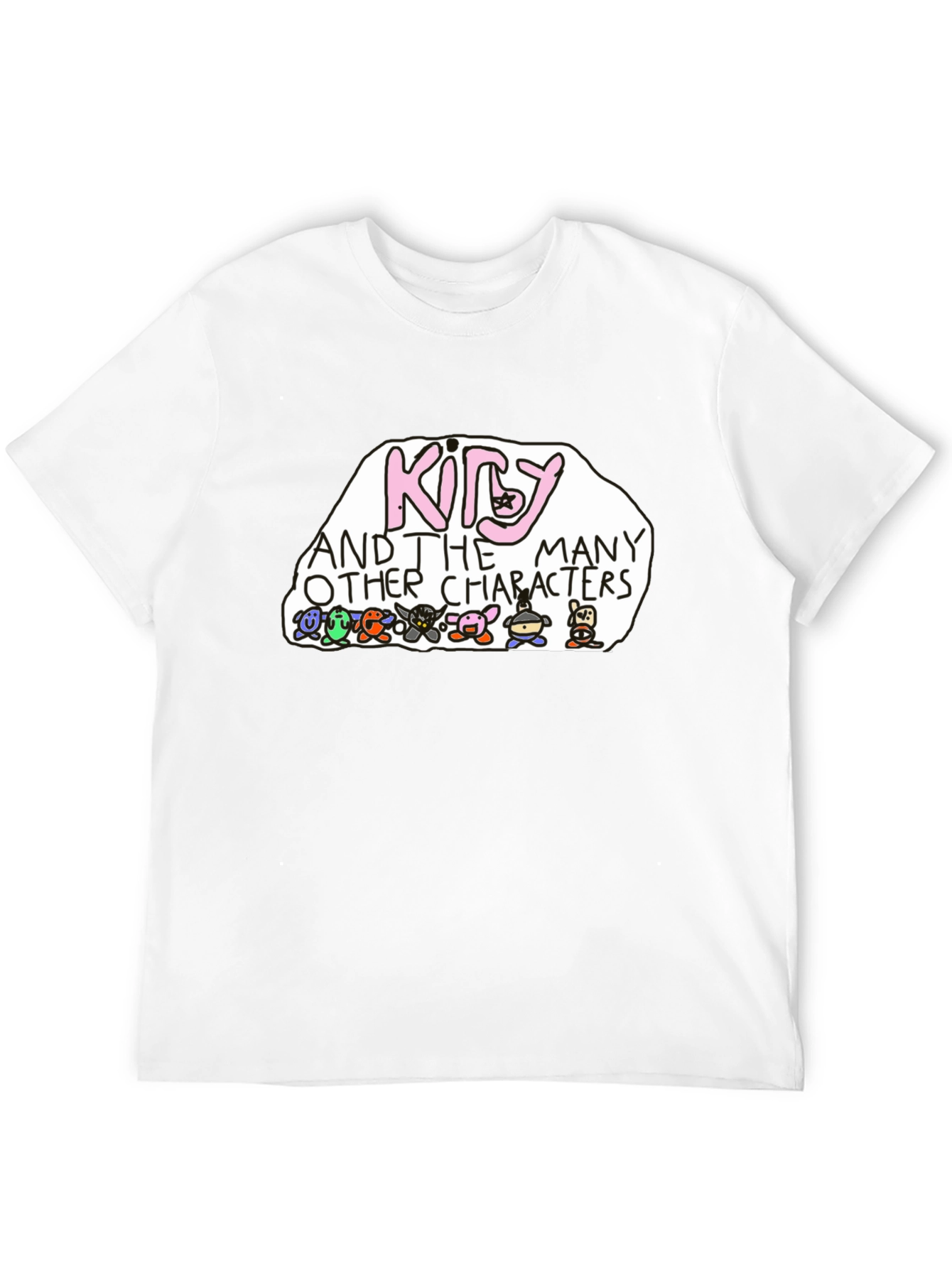 Kirby and the Many Other Characters Black T-Shirt