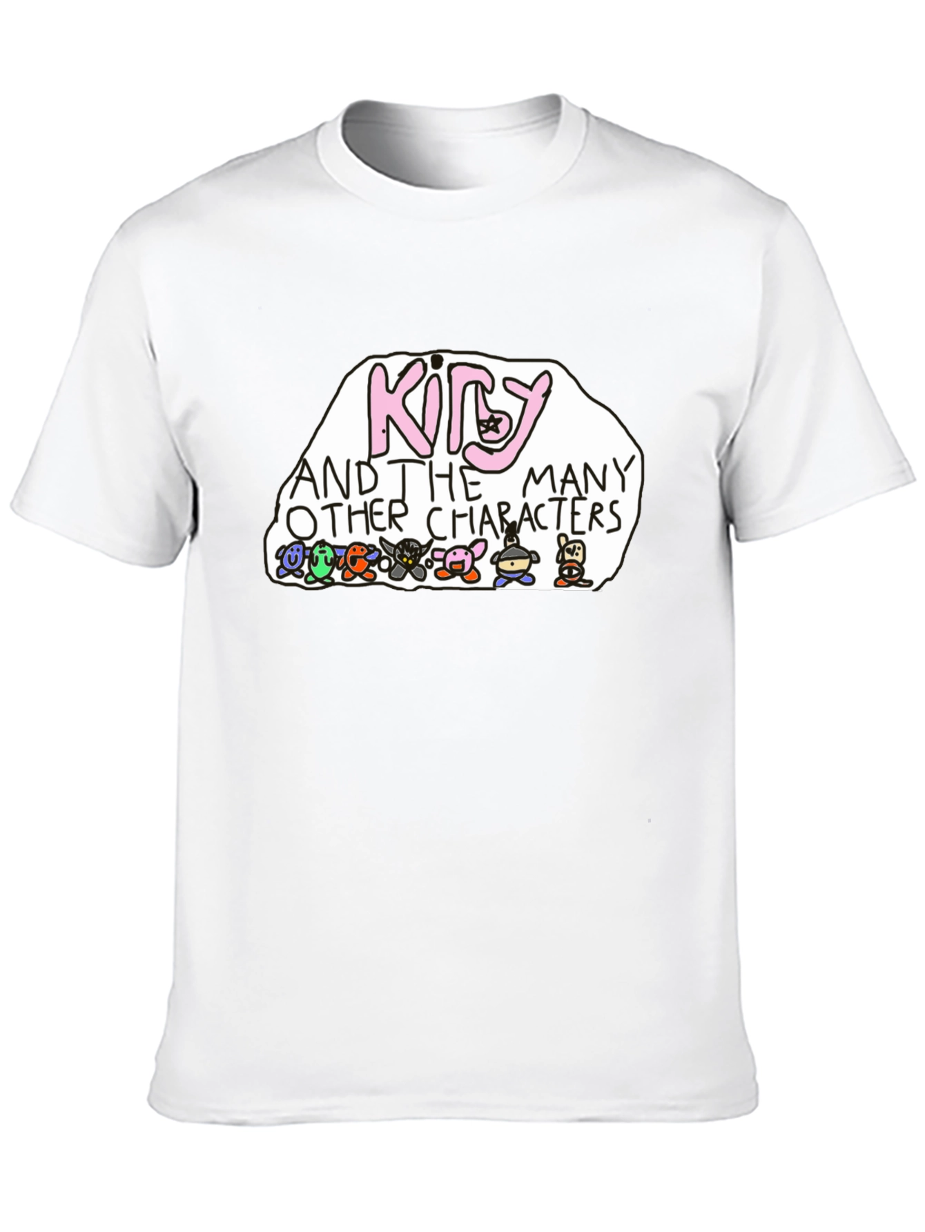 Kirby and the Many Other Characters Black T-Shirt