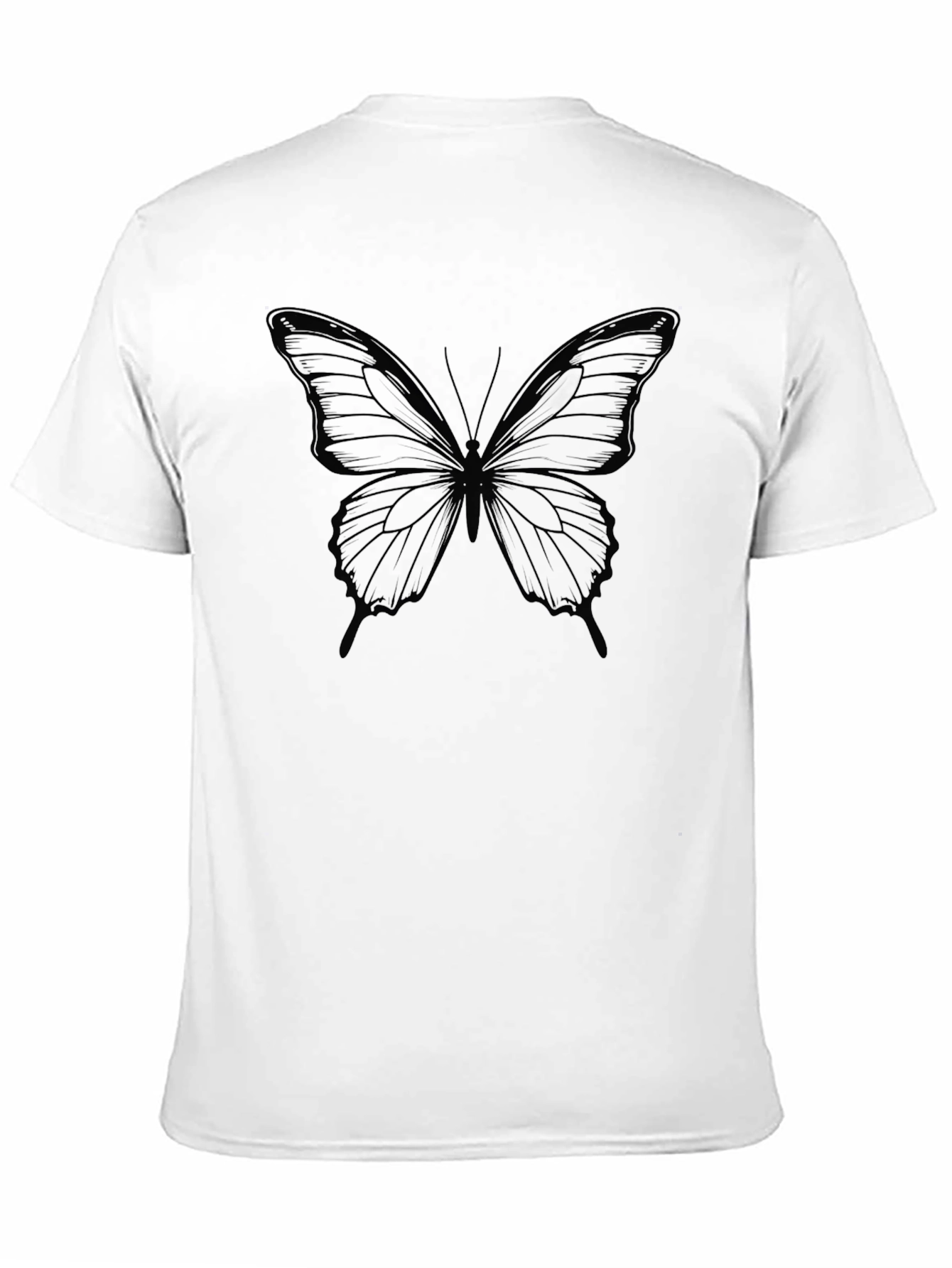 Butterfly Graphic Tee - Black Casual Comfort
