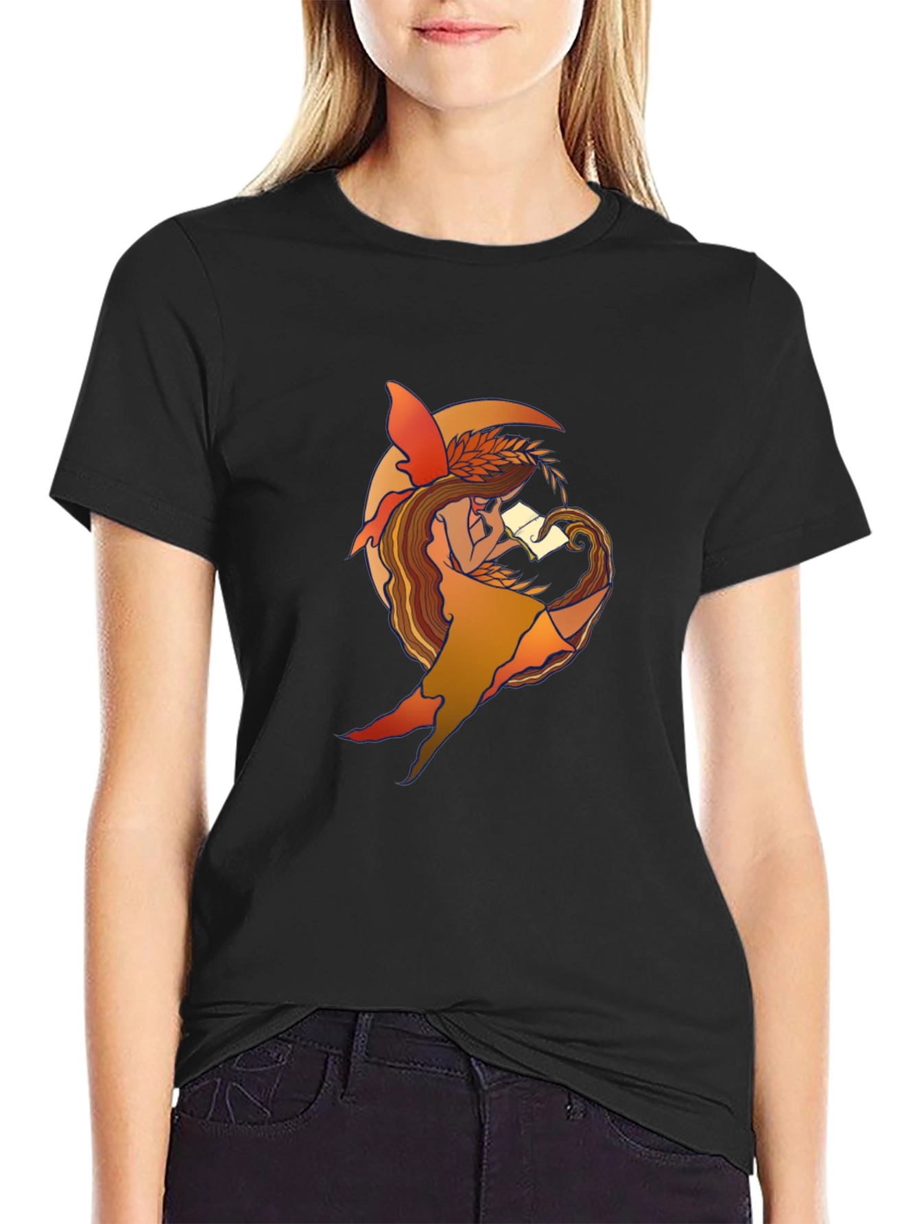 Fantasy Fairy Reading T-Shirt