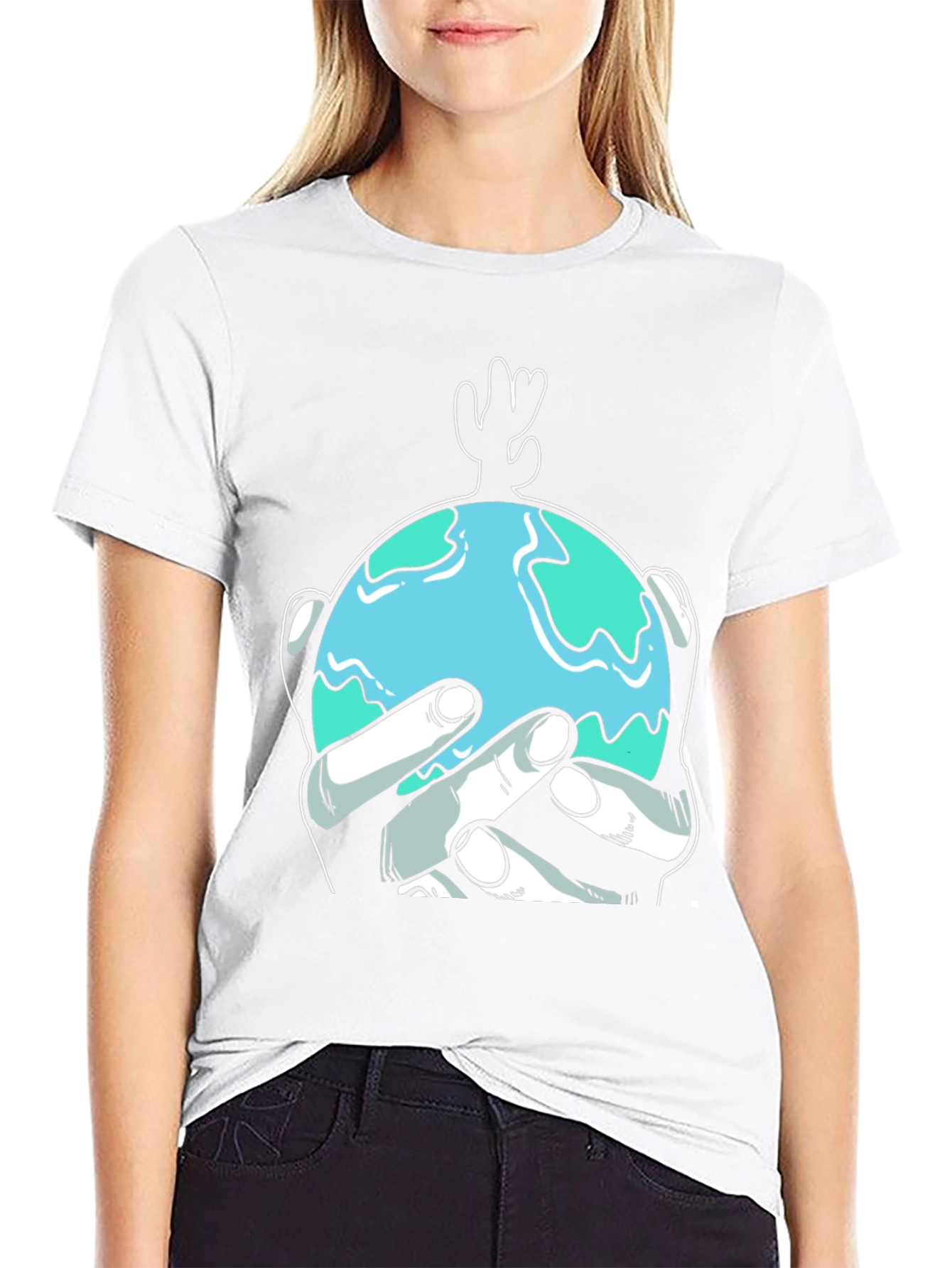 Earth Hands Graphic Tee - Protect Our Planet