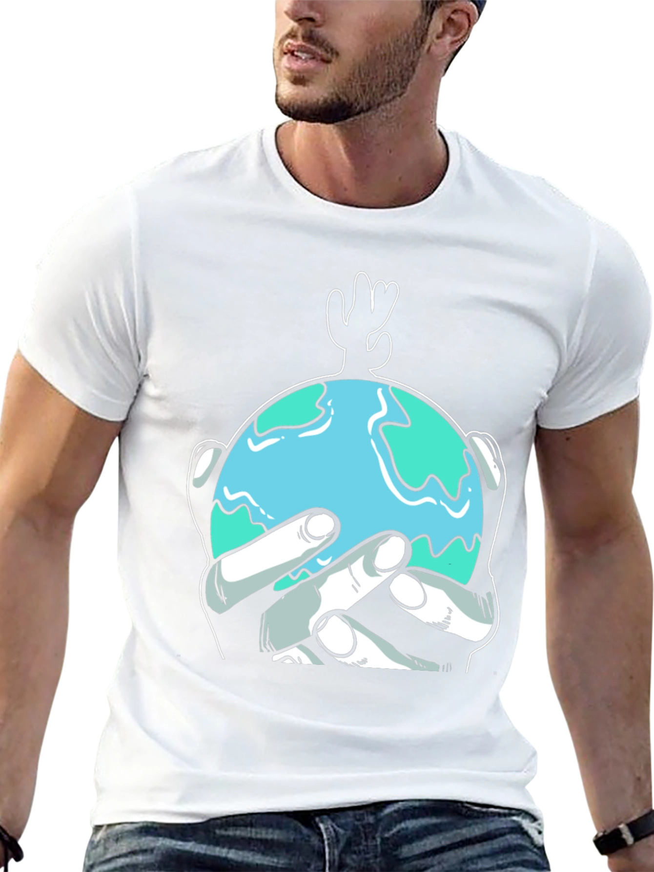 Earth Hands Graphic Tee - Protect Our Planet