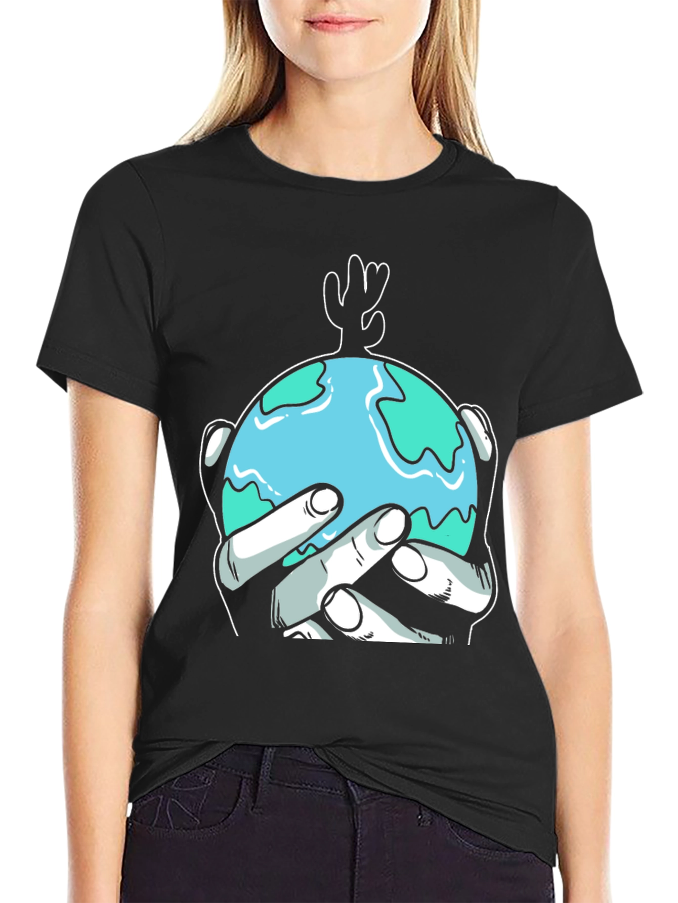 Earth Hands Graphic Tee - Protect Our Planet