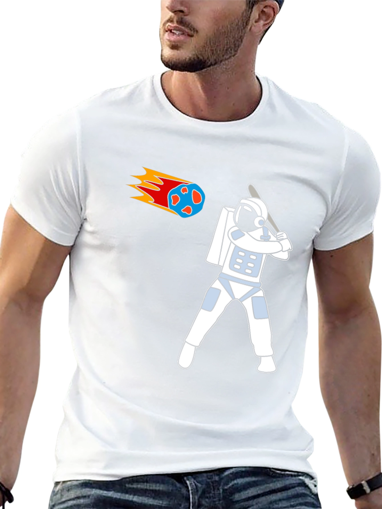 Astronaut Baseball T-Shirt - Swing for the Stars!