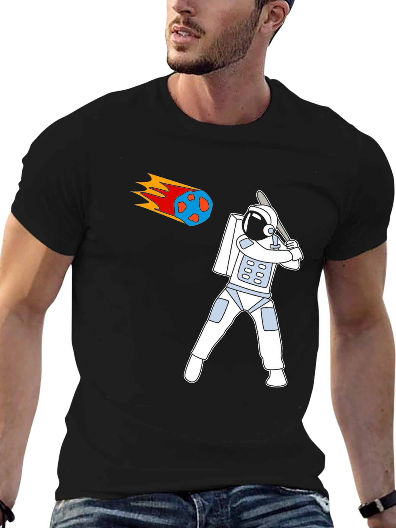 Astronaut Baseball T-Shirt - Swing for the Stars!