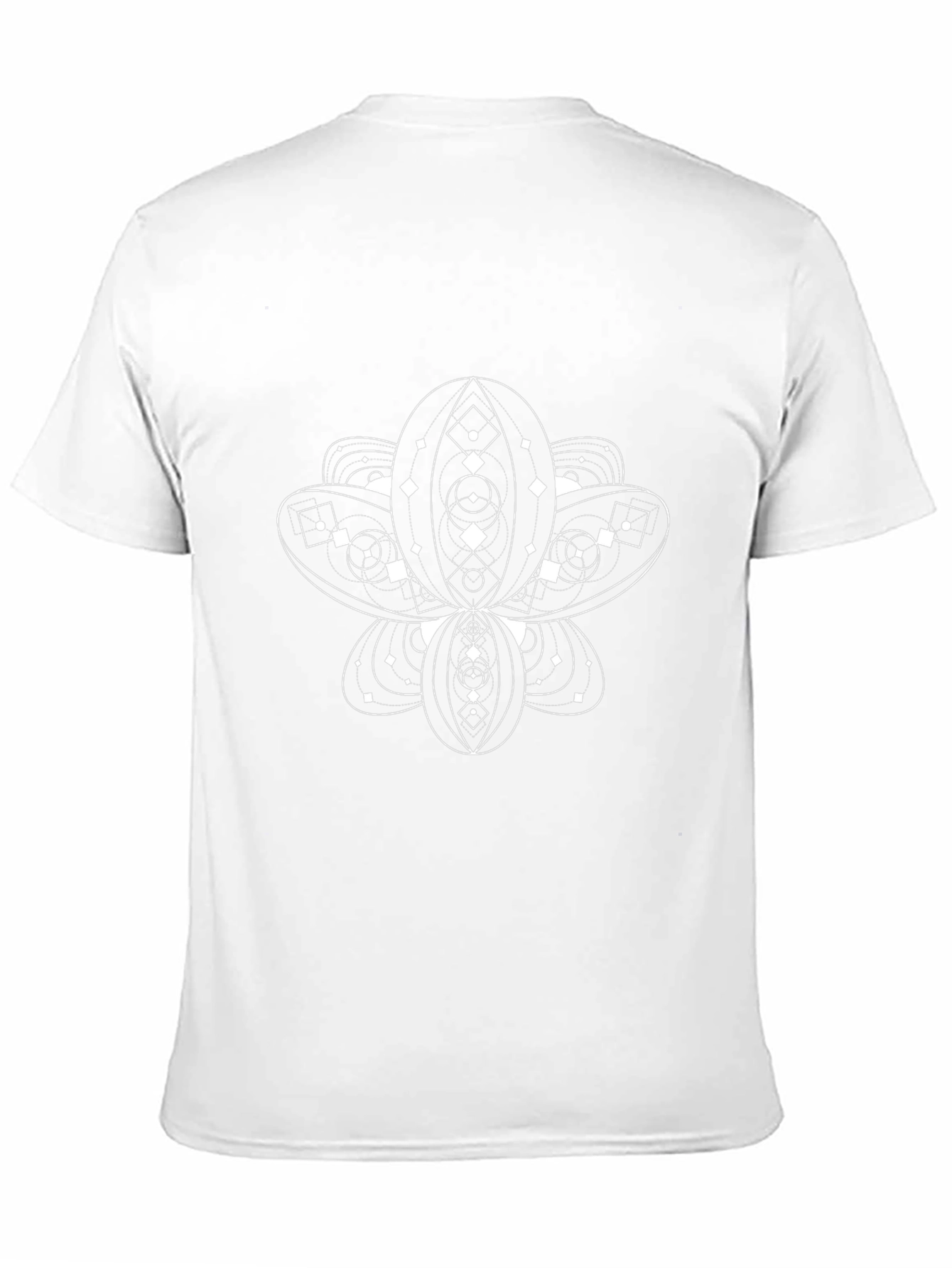 Geometric Lotus Black T-Shirt