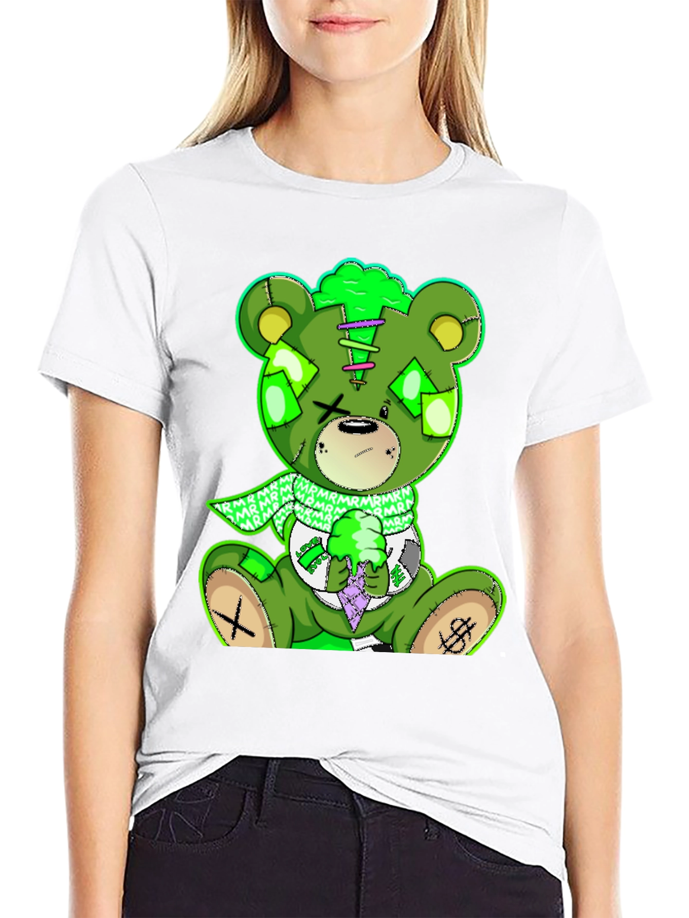 Green Bear Graphic T-Shirt - Unique Design