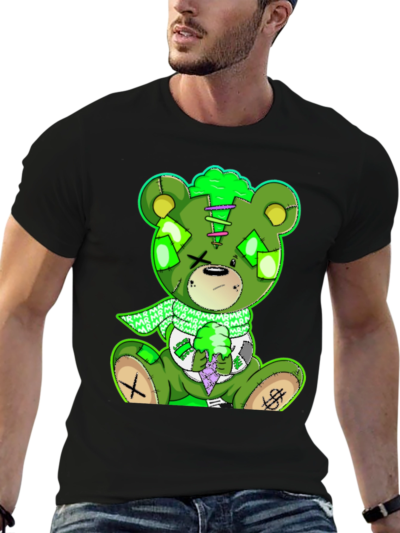 Green Bear Graphic T-Shirt - Unique Design