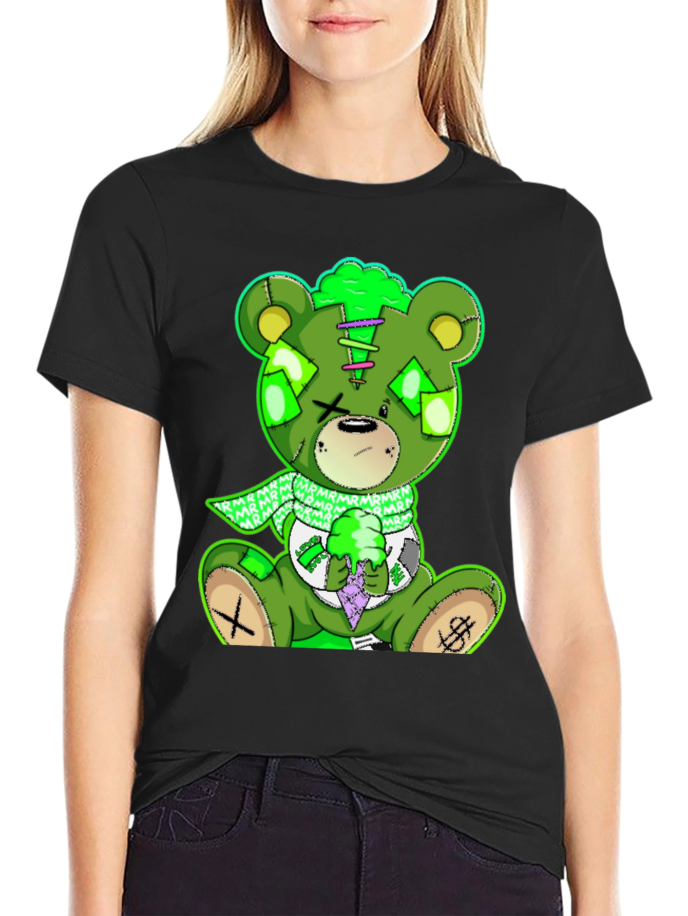 Green Bear Graphic T-Shirt - Unique Design