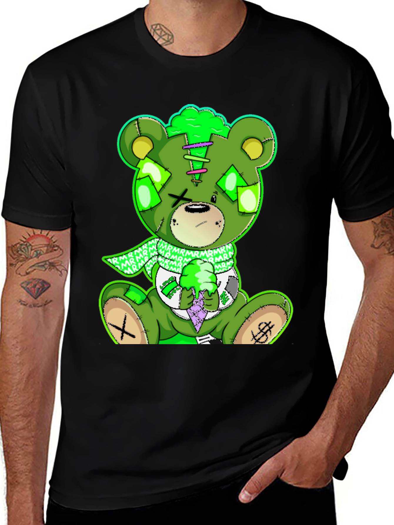 Green Bear Graphic T-Shirt - Unique Design