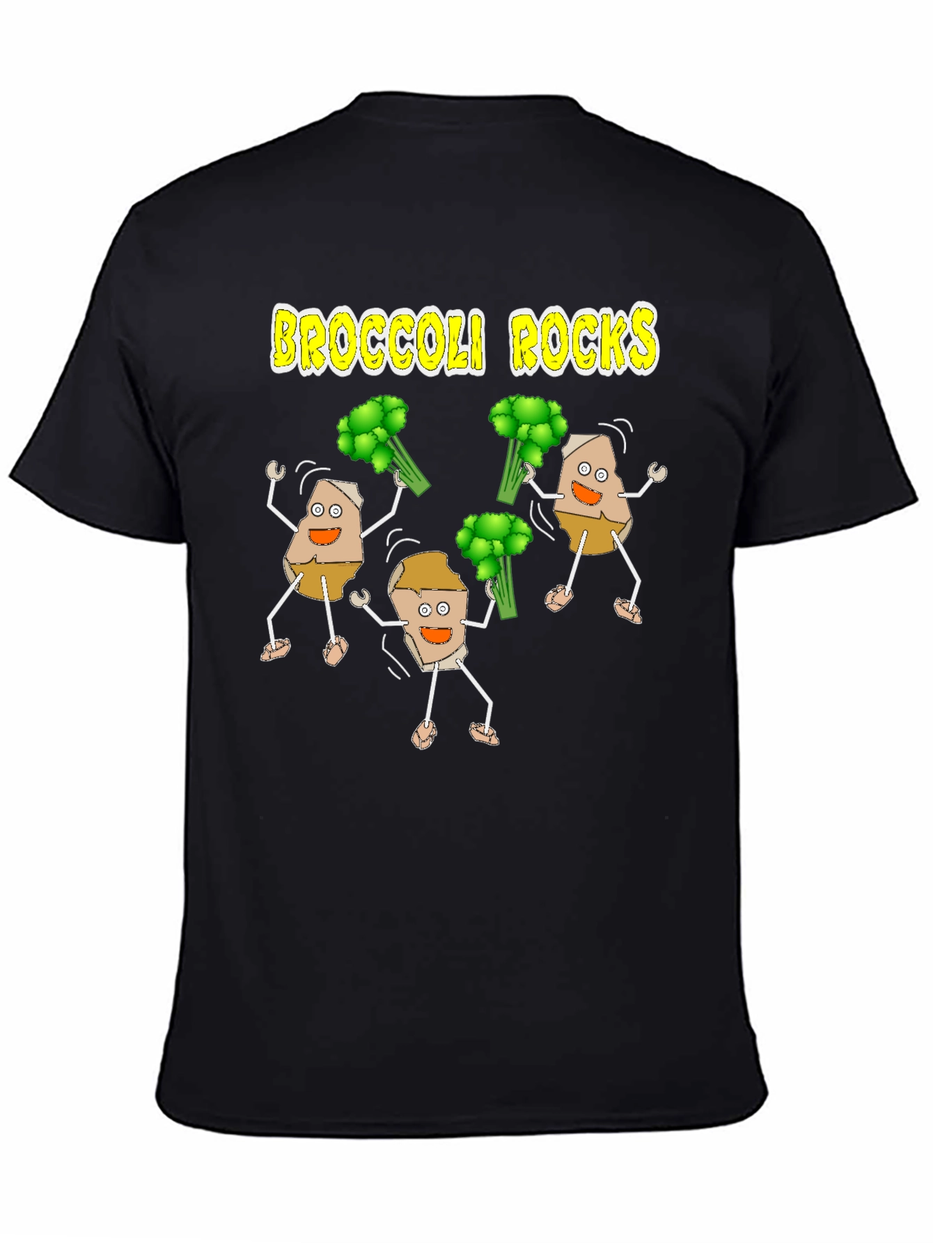 Broccoli Rocks Funny Cartoon T-Shirt