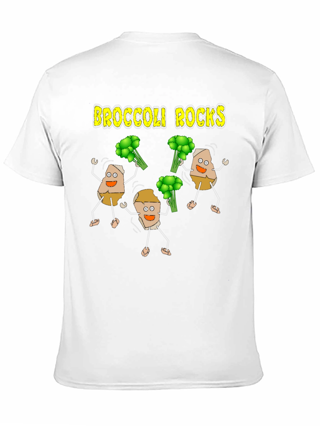 Broccoli Rocks Funny Cartoon T-Shirt