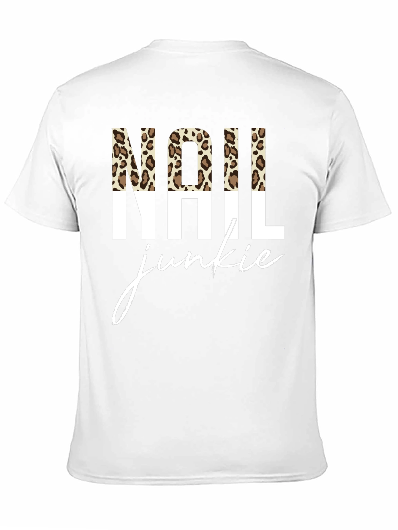 Nail Junkie Leopard Print Graphic Tee