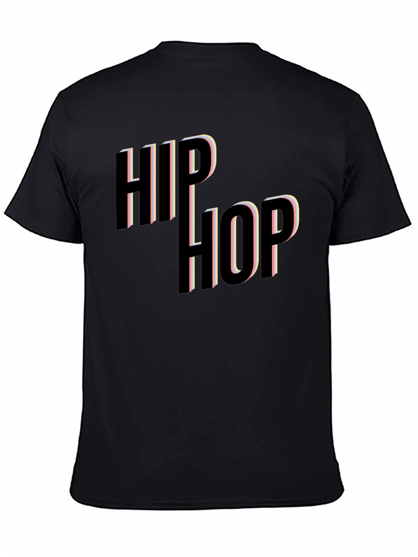 Hip Hop Graphic Tee - Stylish Black T-Shirt