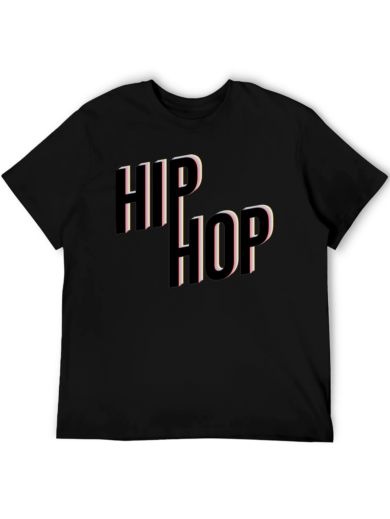 Hip Hop Graphic Tee - Stylish Black T-Shirt