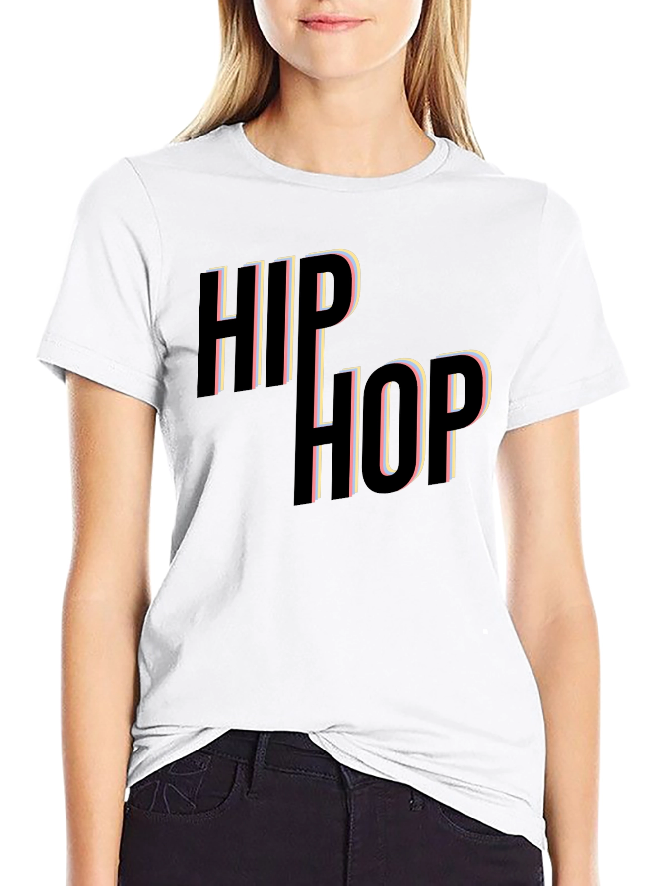 Hip Hop Graphic Tee - Stylish Black T-Shirt