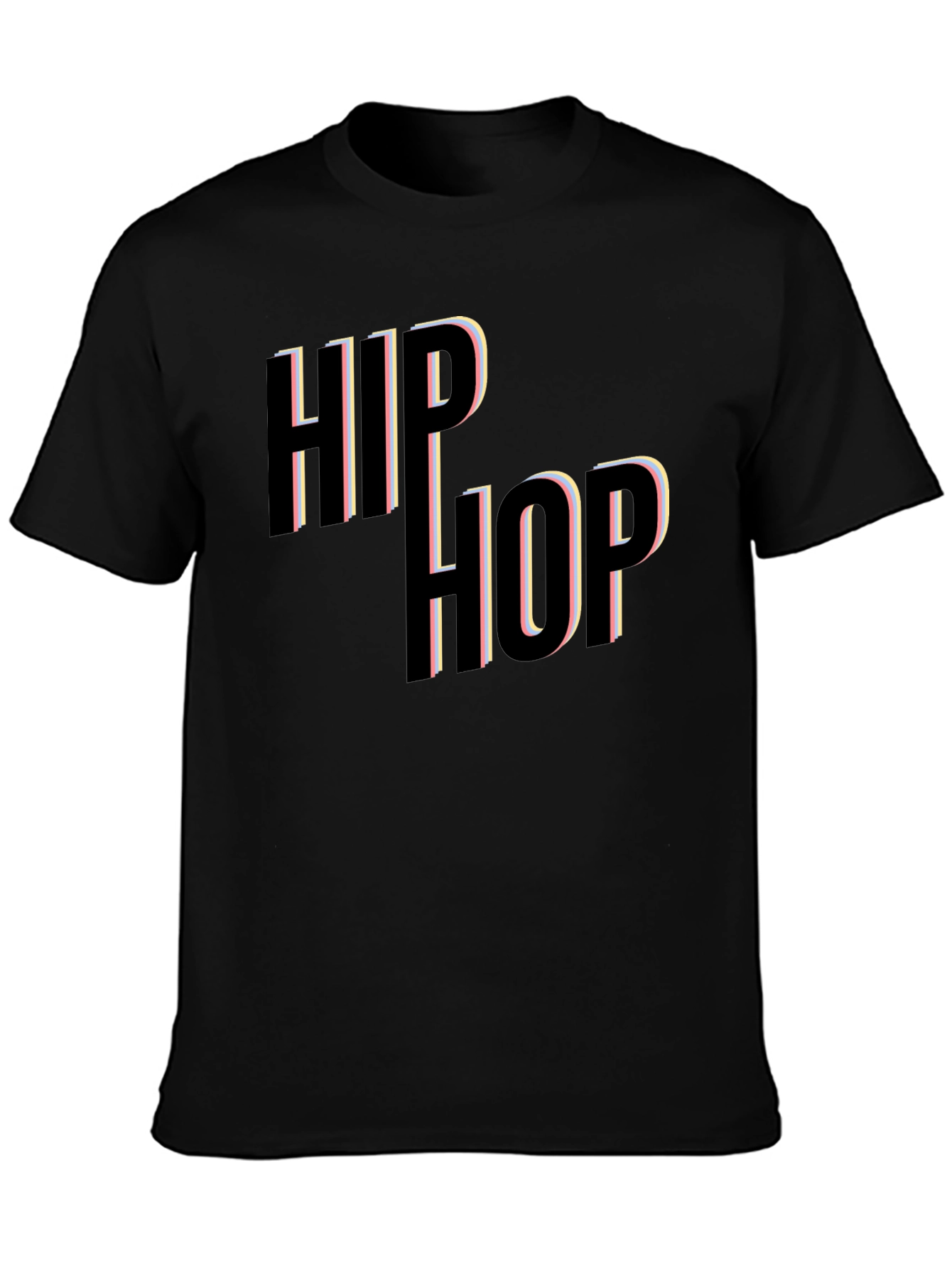 Hip Hop Graphic Tee - Stylish Black T-Shirt