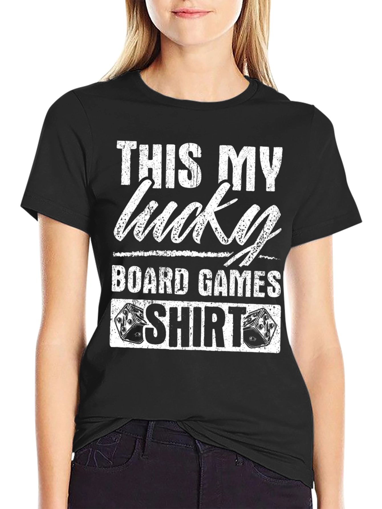 Lucky Board Games T-Shirt - Black Graphic Tee