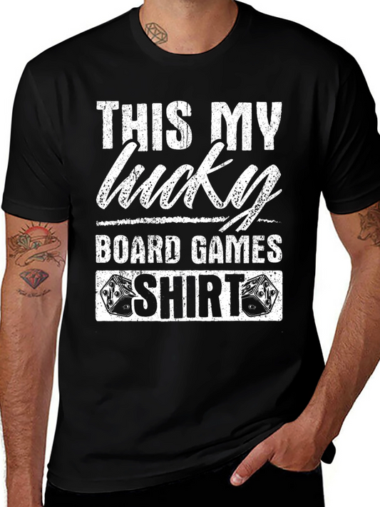 Lucky Board Games T-Shirt - Black Graphic Tee